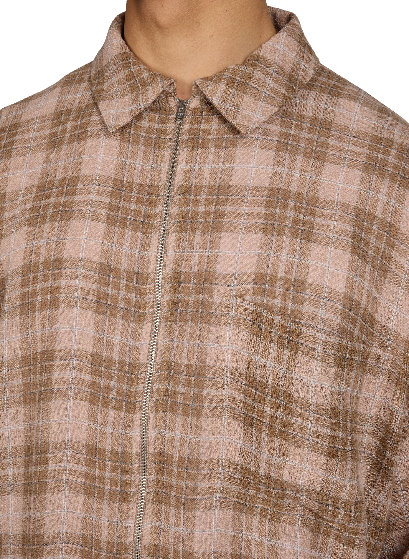 Shirt with classic plaid collar WON HUNDRED Brown
