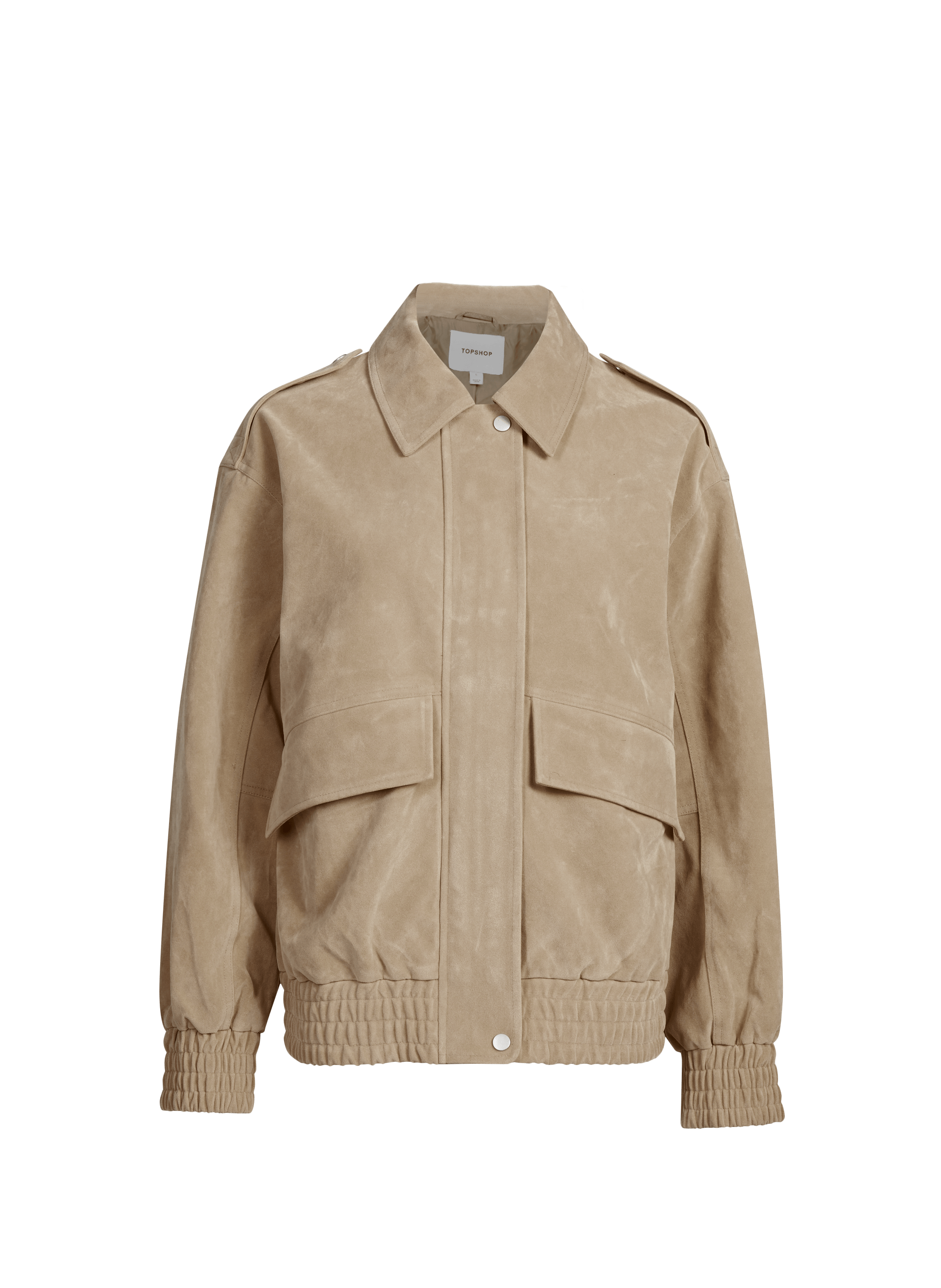 Veste légère à effet daim  TOPSHOP Gris