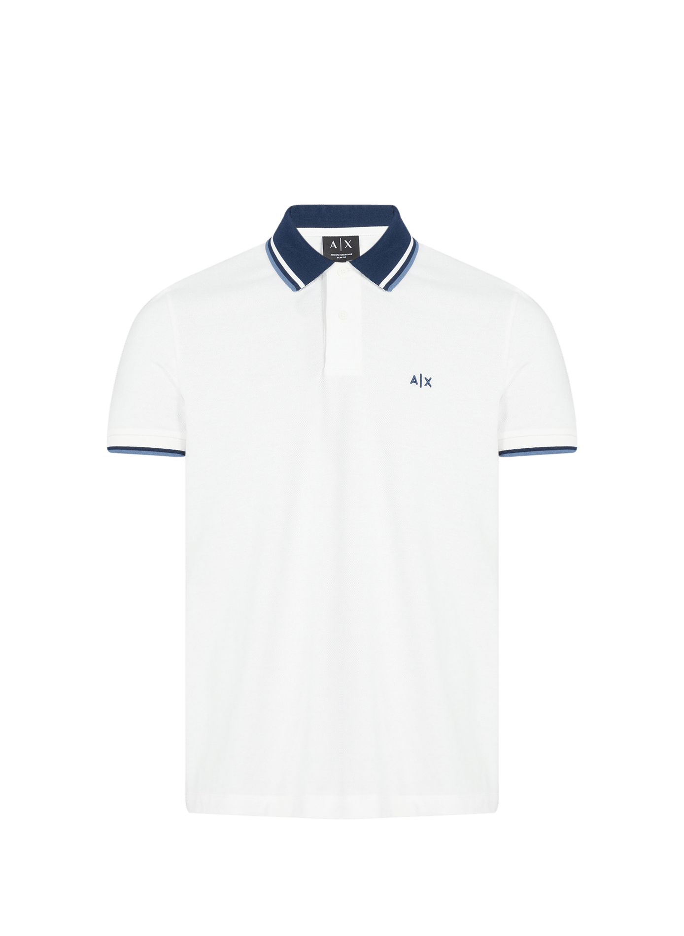 Polo à manches courtes en coton ARMANI EXCHANGE Blanc