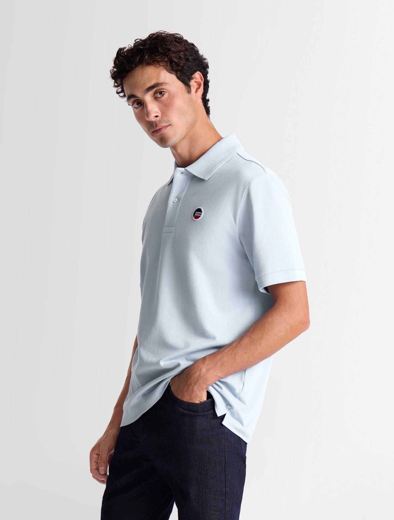 Polo manches courtes gerlo col polo coupe regular FUSALP Bleu