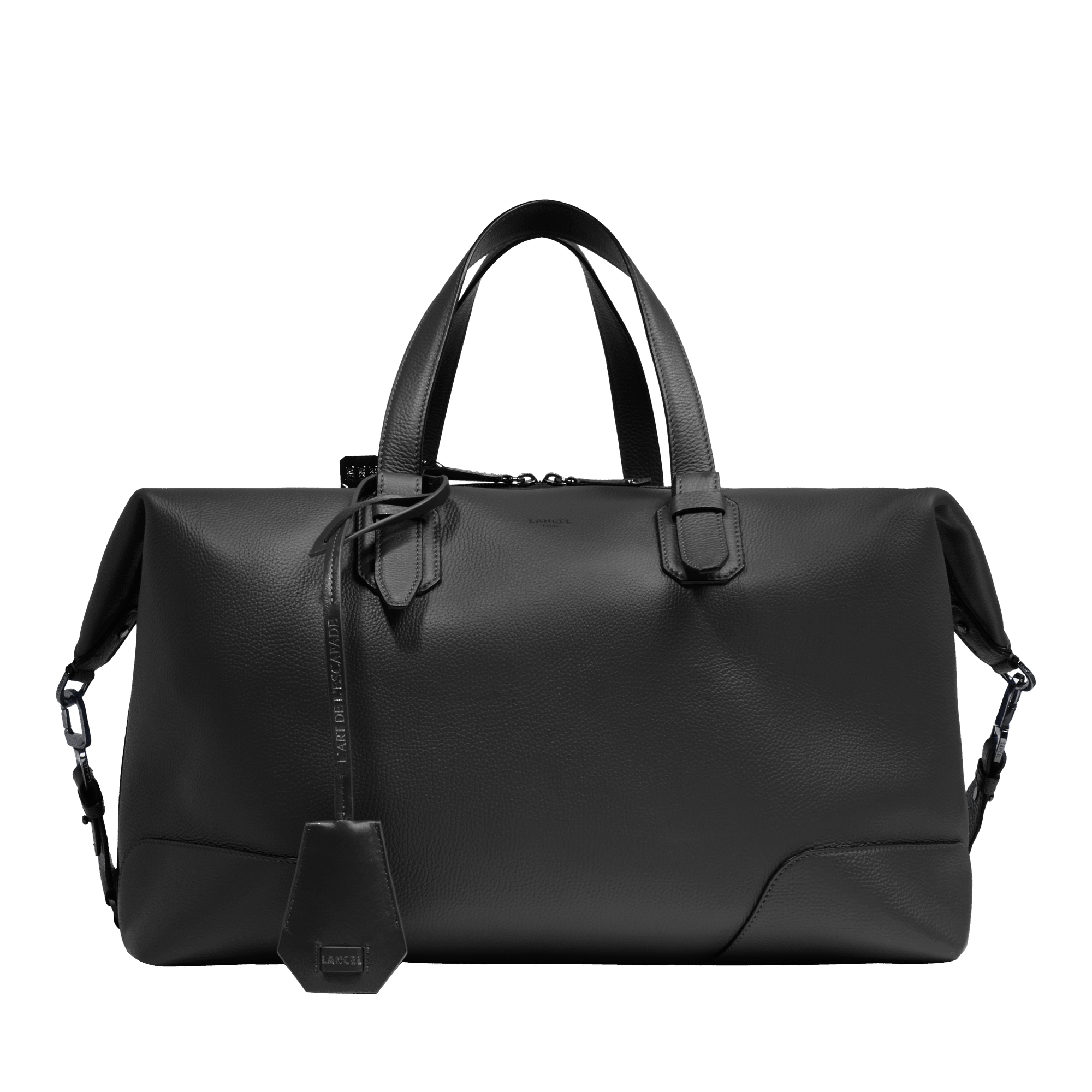 Sac weekend zippé charlie de lancel en cuir LANCEL Zwart