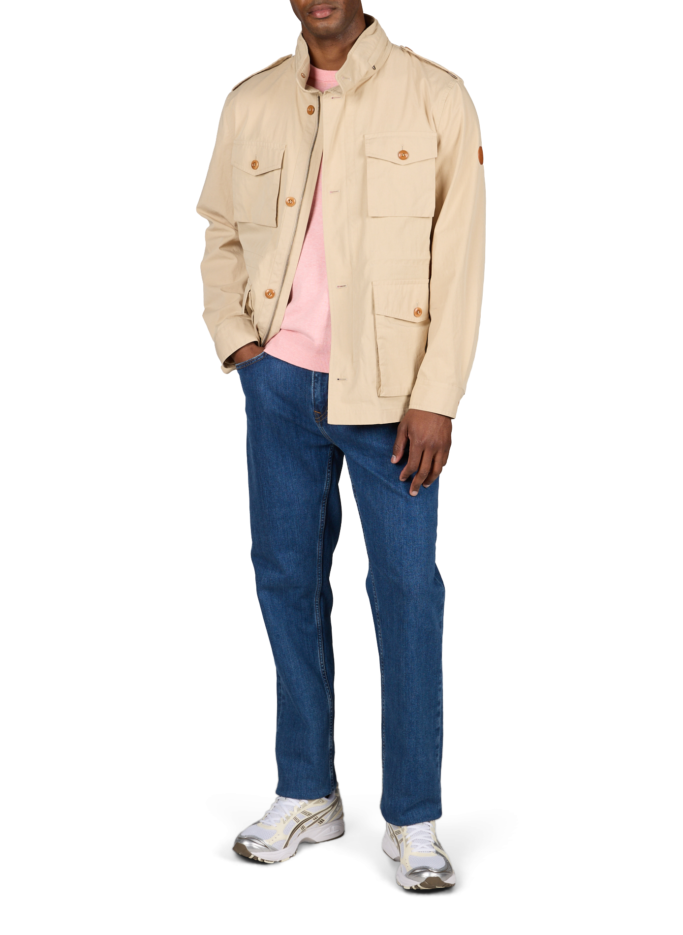 Blouson droit en coton mélangé GANT Beige