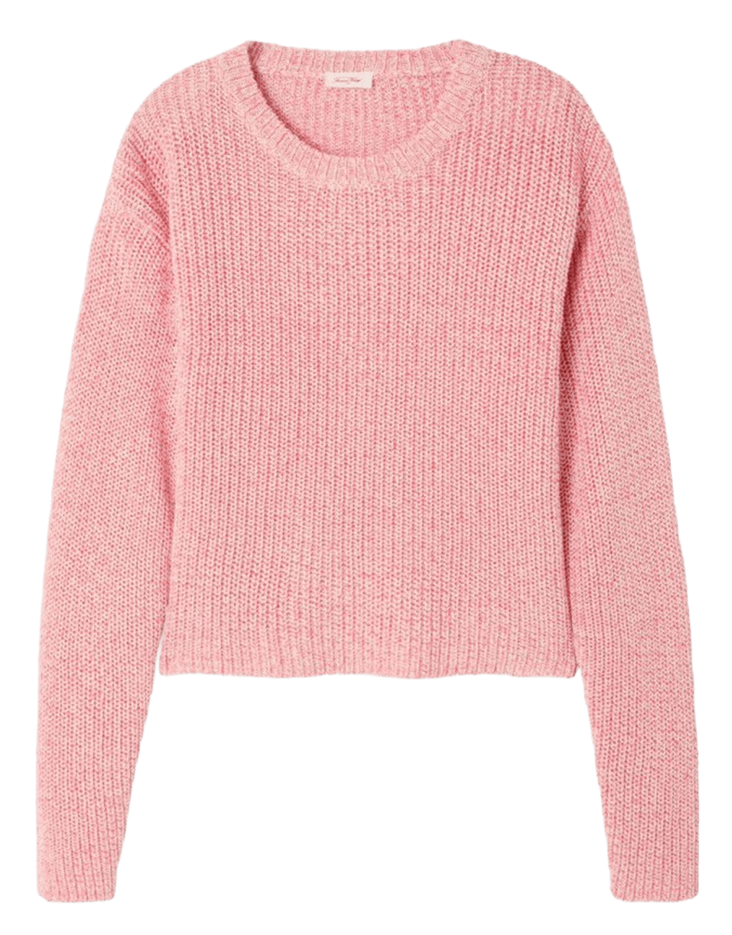 Pull droit col rond en coton bio twily AMERICAN VINTAGE Rose