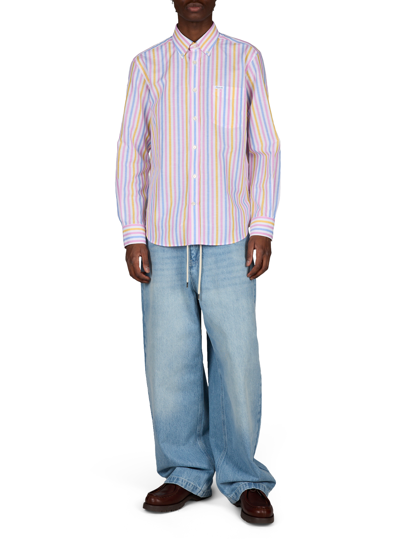 Linen shirt FACONNABLE Pink