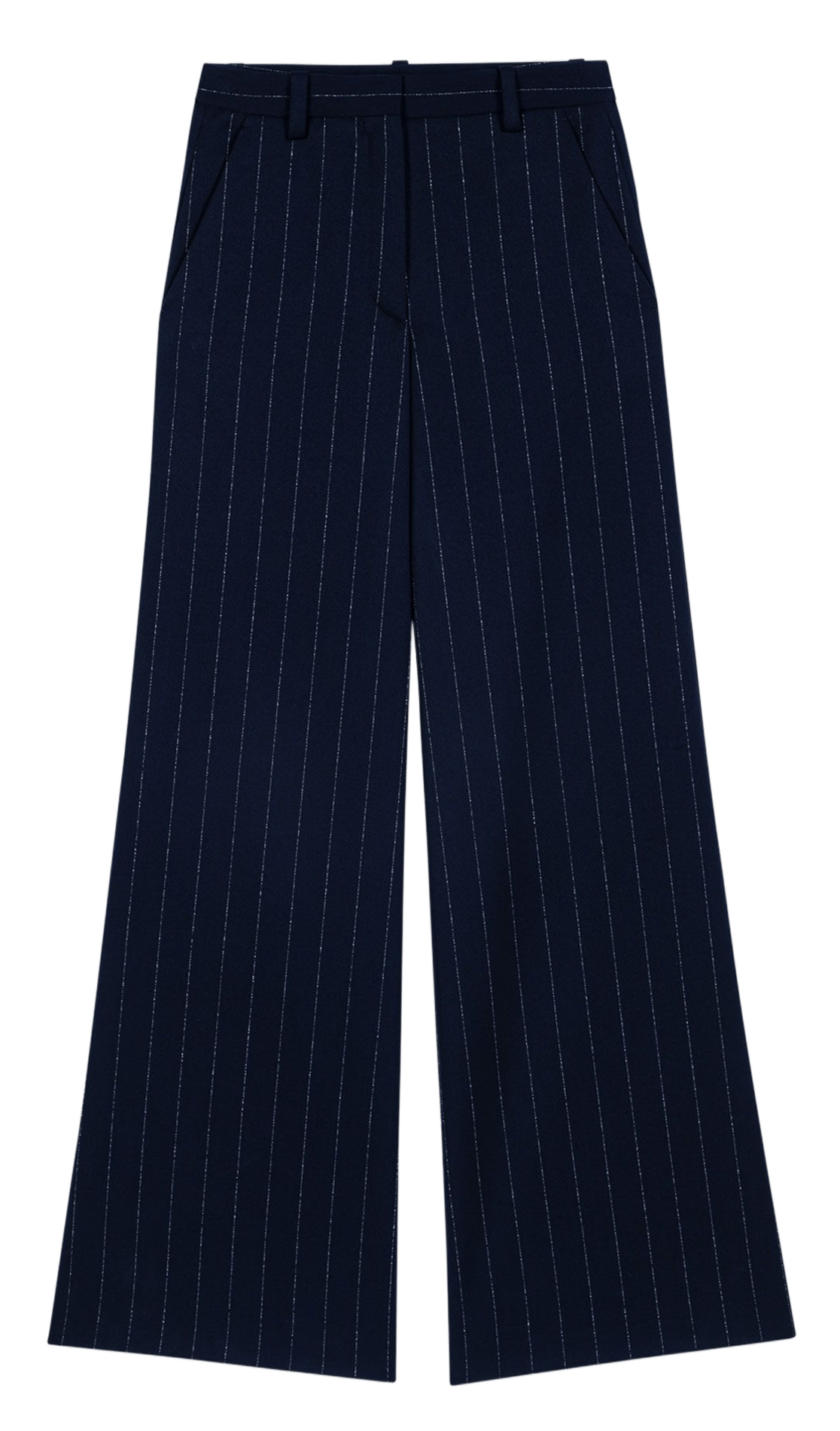 Pantalon évasé à rayures MAJE Bleu