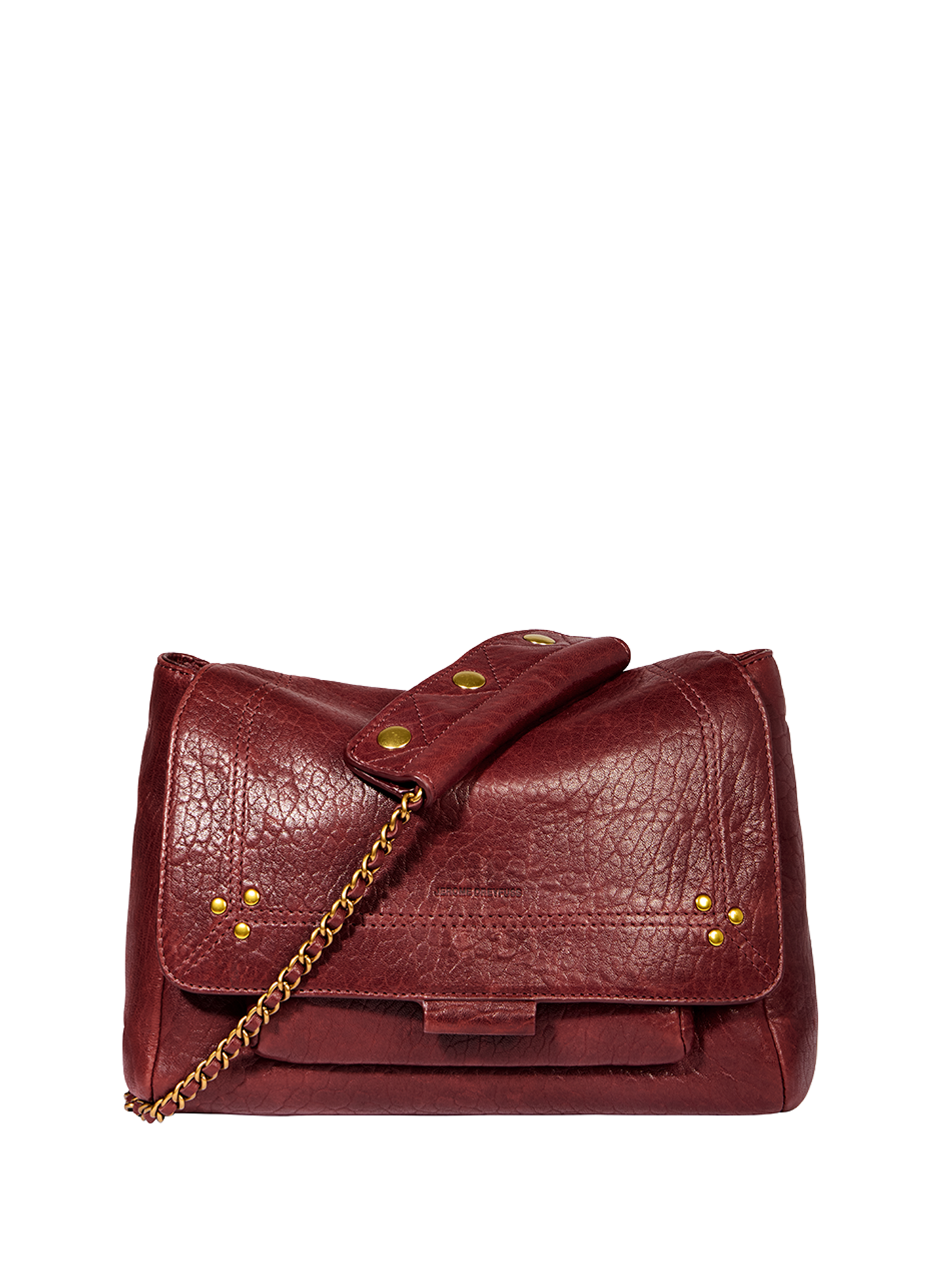 Bolso bandolera Lulu M de cuero de cordero JÉRÔME DREYFUSS Rojo