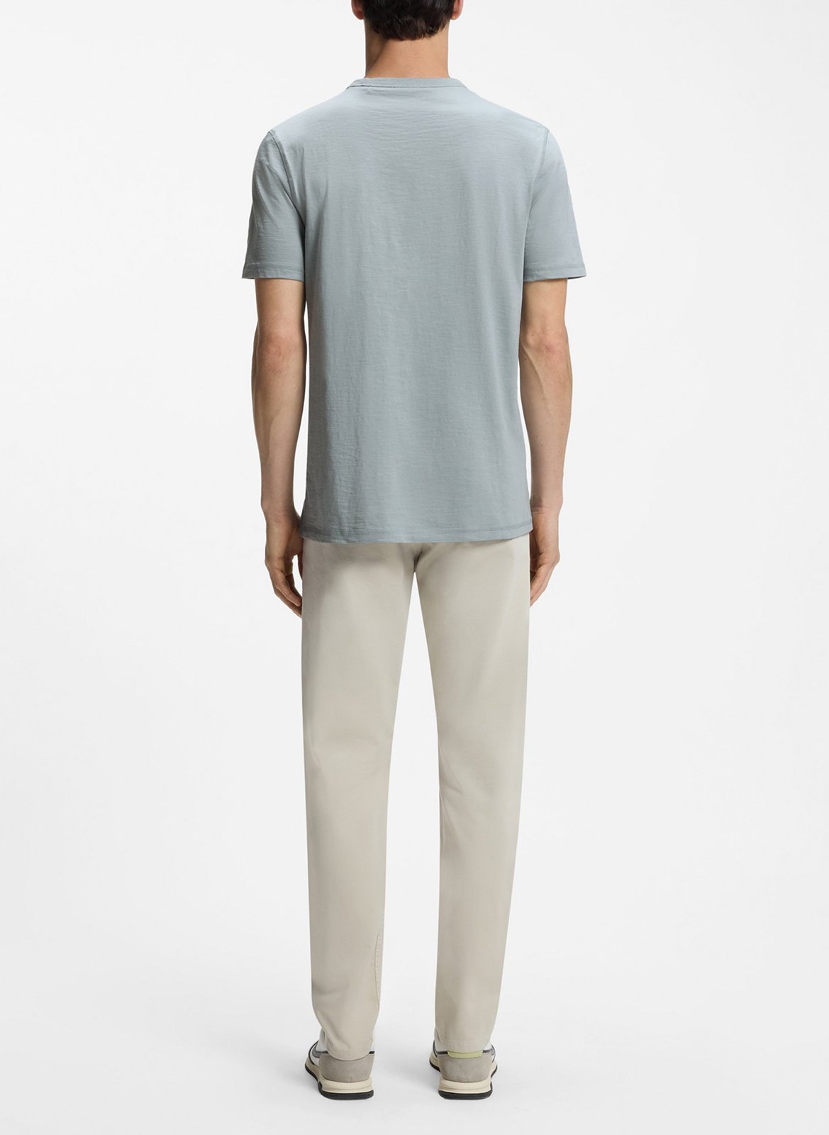 Tee-shirt col rond en coton BOSS Argent