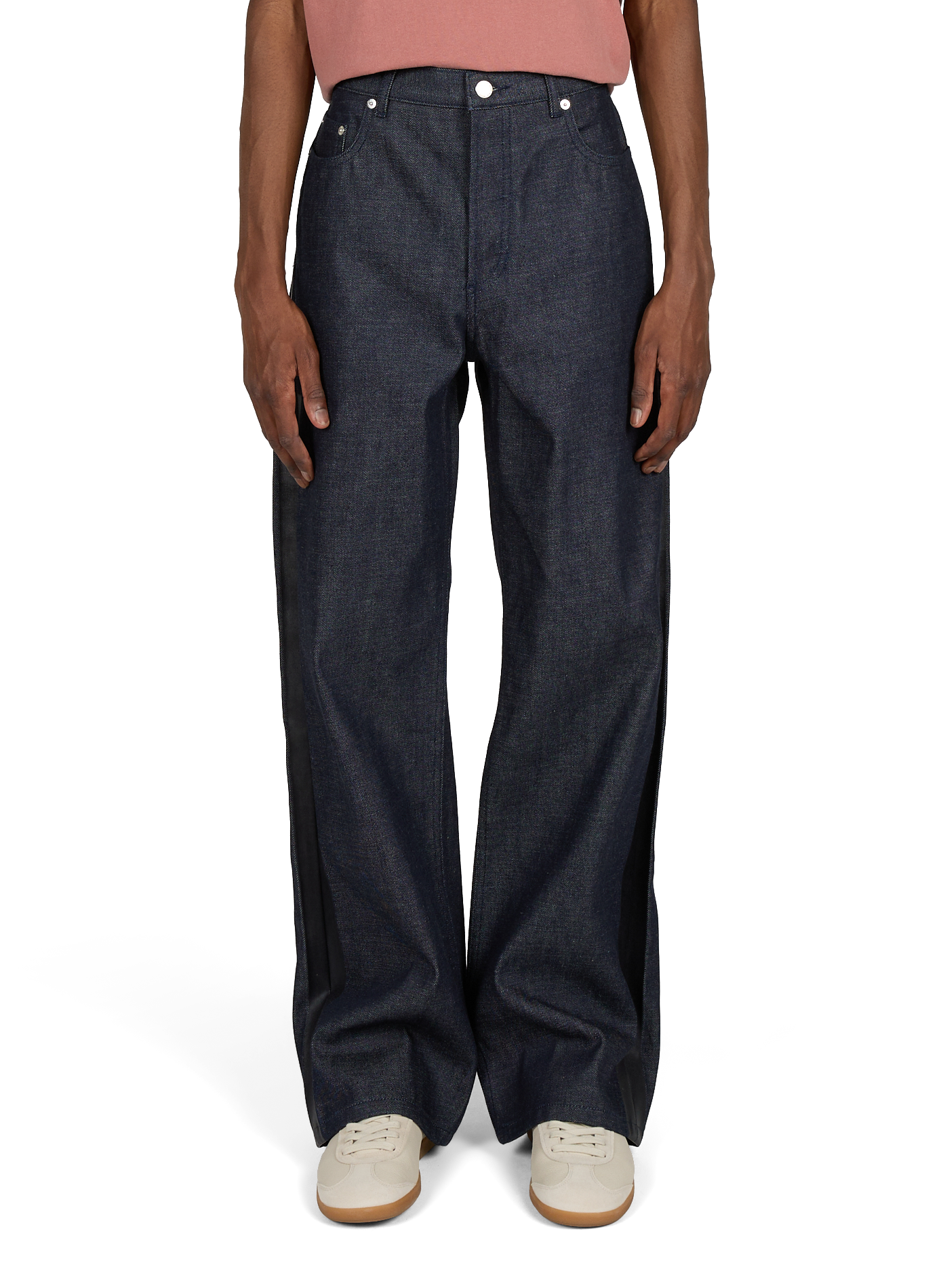 Flared raw denim jeans in cotton A.P.C. Blue