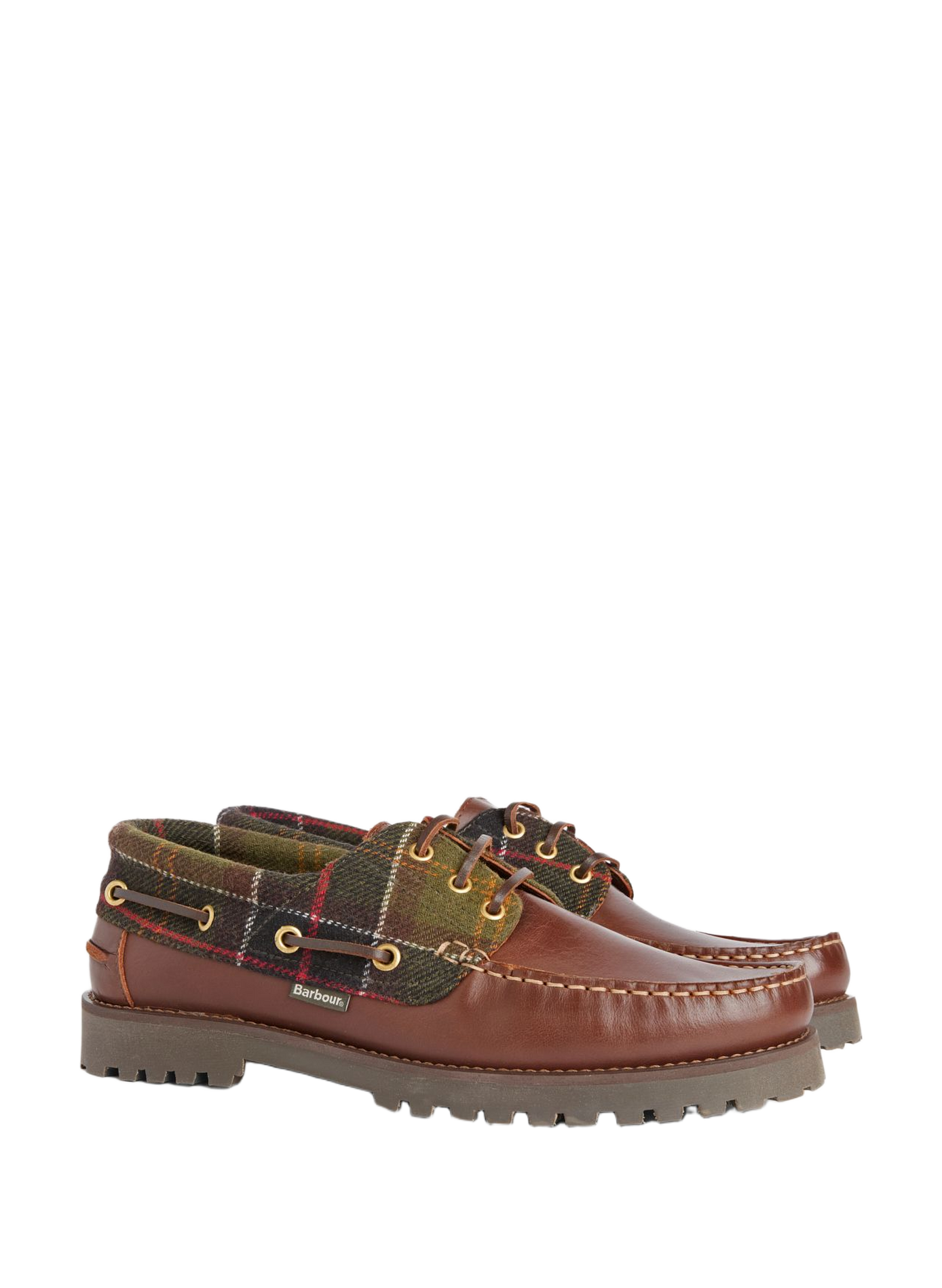 Re-Engineered Deck leather boat shoes BARBOUR Multicolour