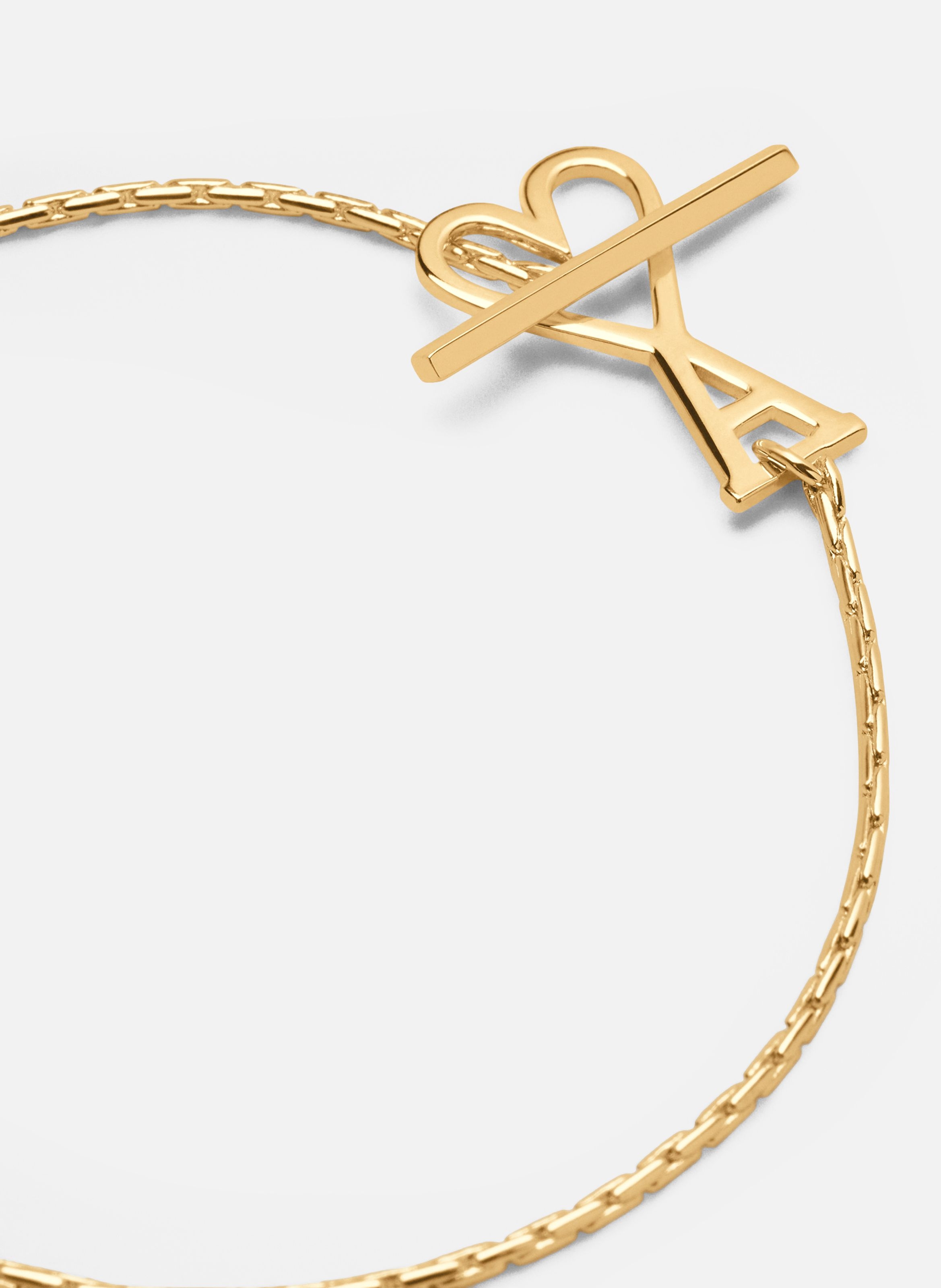 Bracelet chaîne ami de coeur unisexe AMI PARIS Jaune