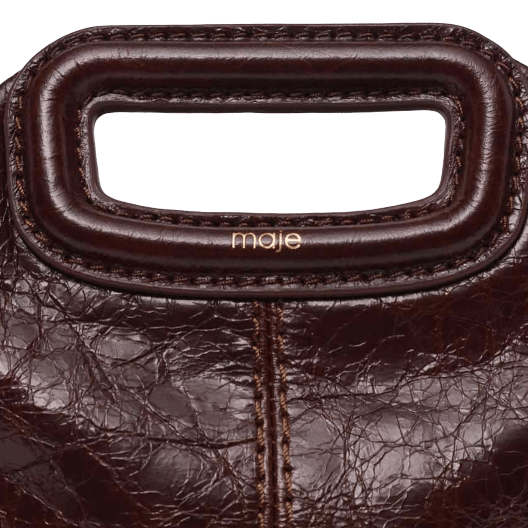 Sac à main en cuir miss m MAJE Marron