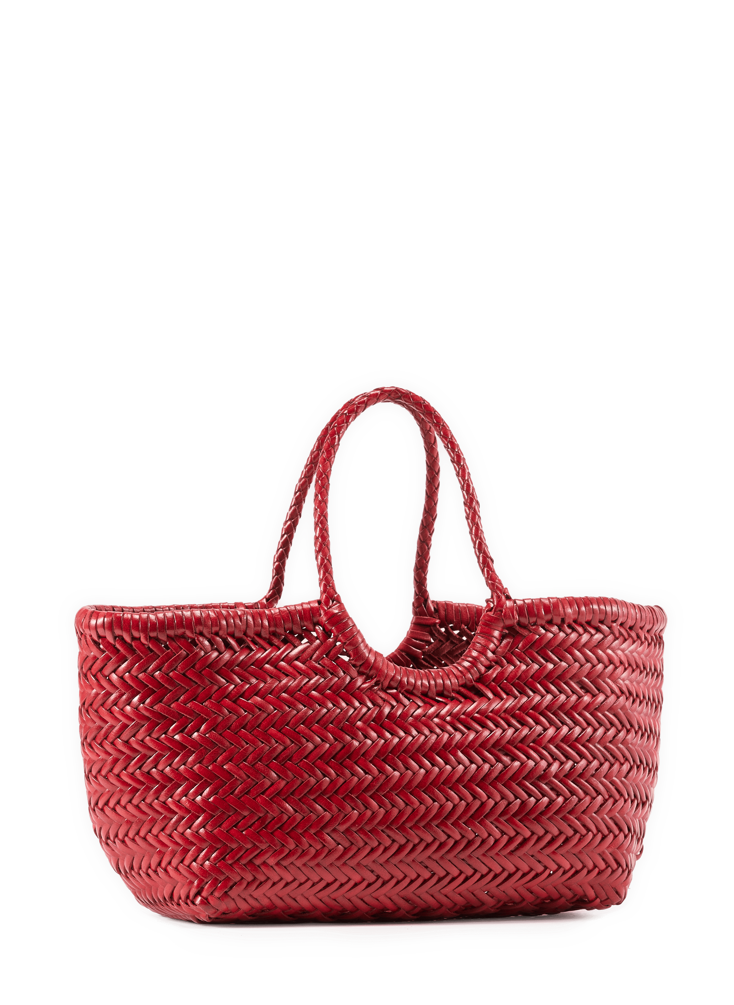 Sac panier NANTUCKET en cuir DRAGON DIFFUSION Rouge