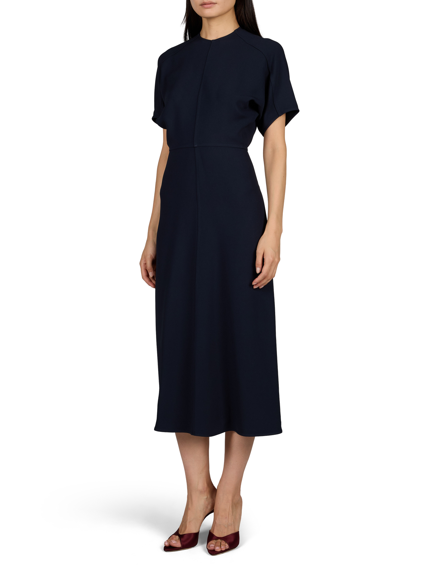 Robe longue manches courtes VICTORIA BECKHAM Bleu