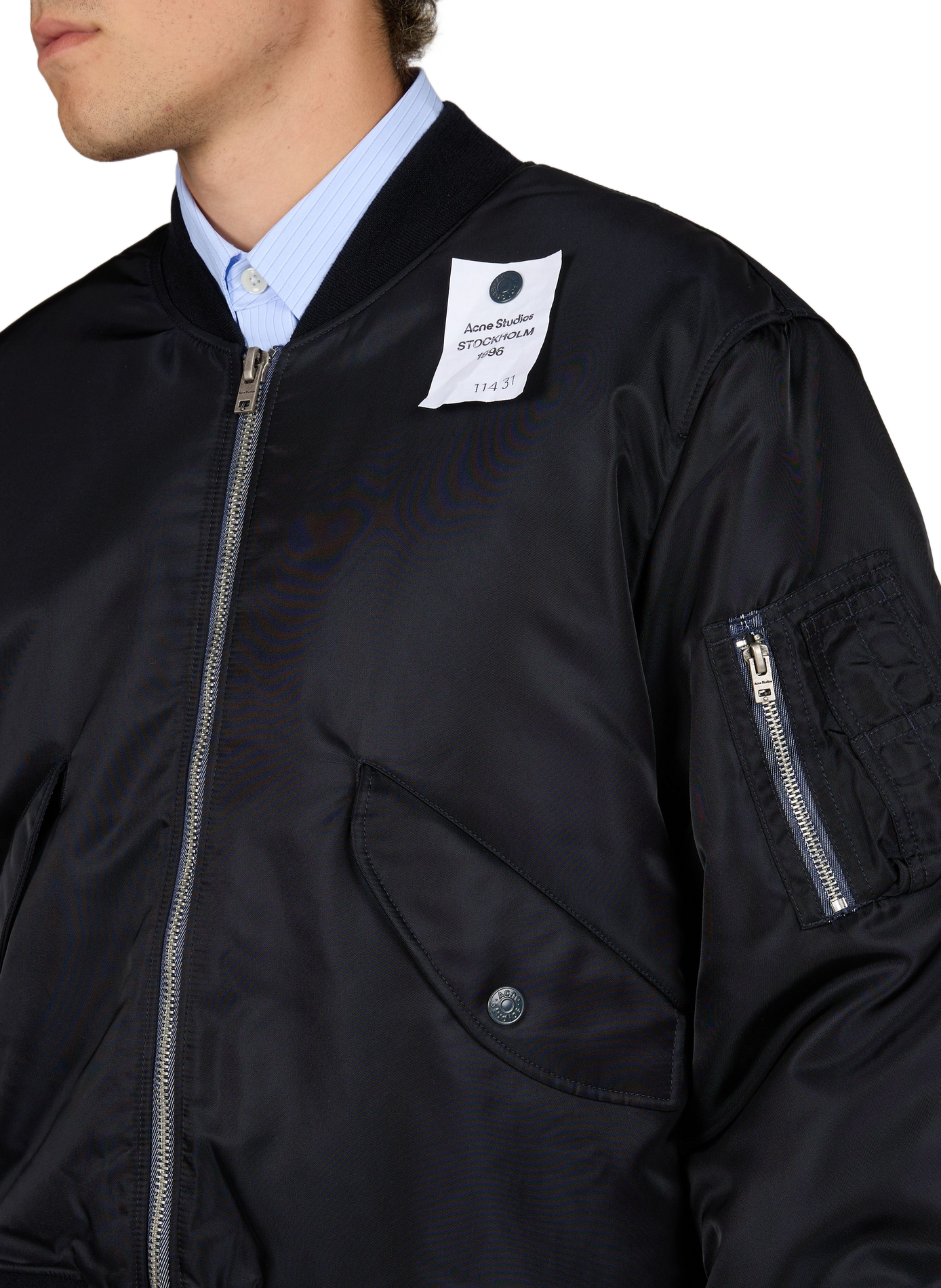 Weiter Zipfelpilotmantel ACNE STUDIOS Blau