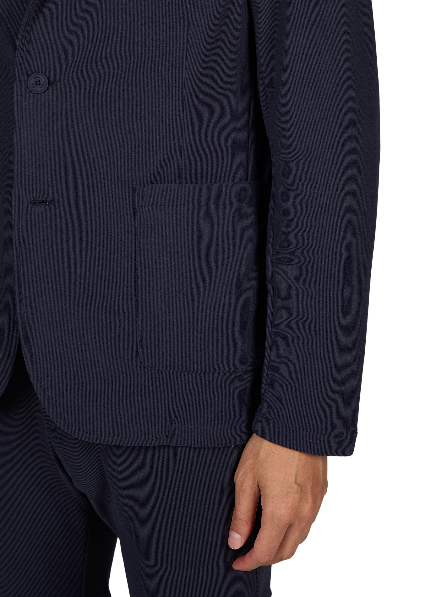 Rechte fluwelen corduroy blazer 1789 CALA Blauw