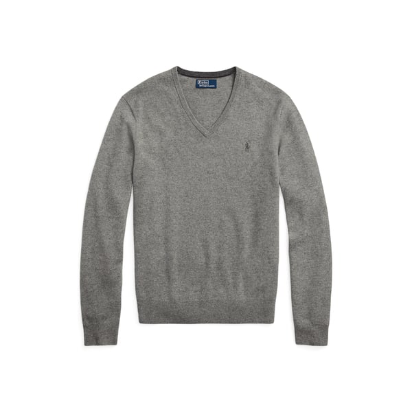 Pull col V en laine