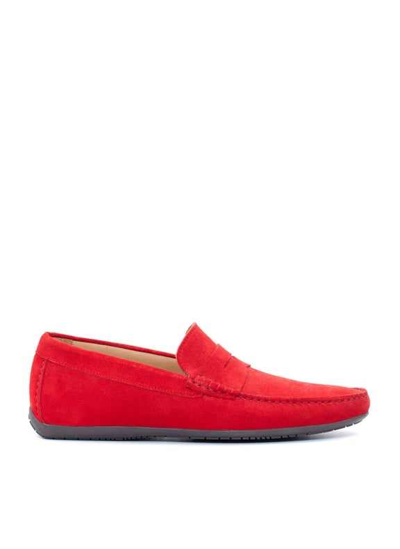 Mocassin velours tropea Rouge by FINSBURY FINSBURY Mocassin velours tropea Rouge