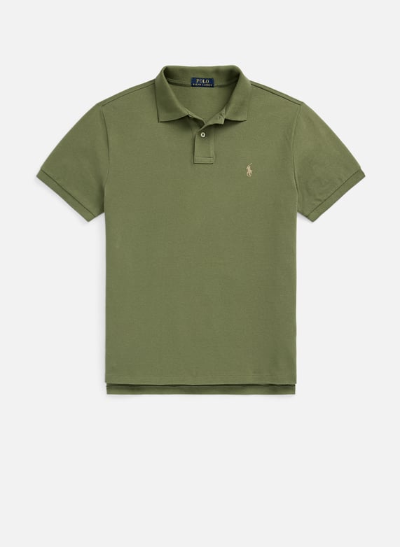Green Organic cotton pique polo shirt