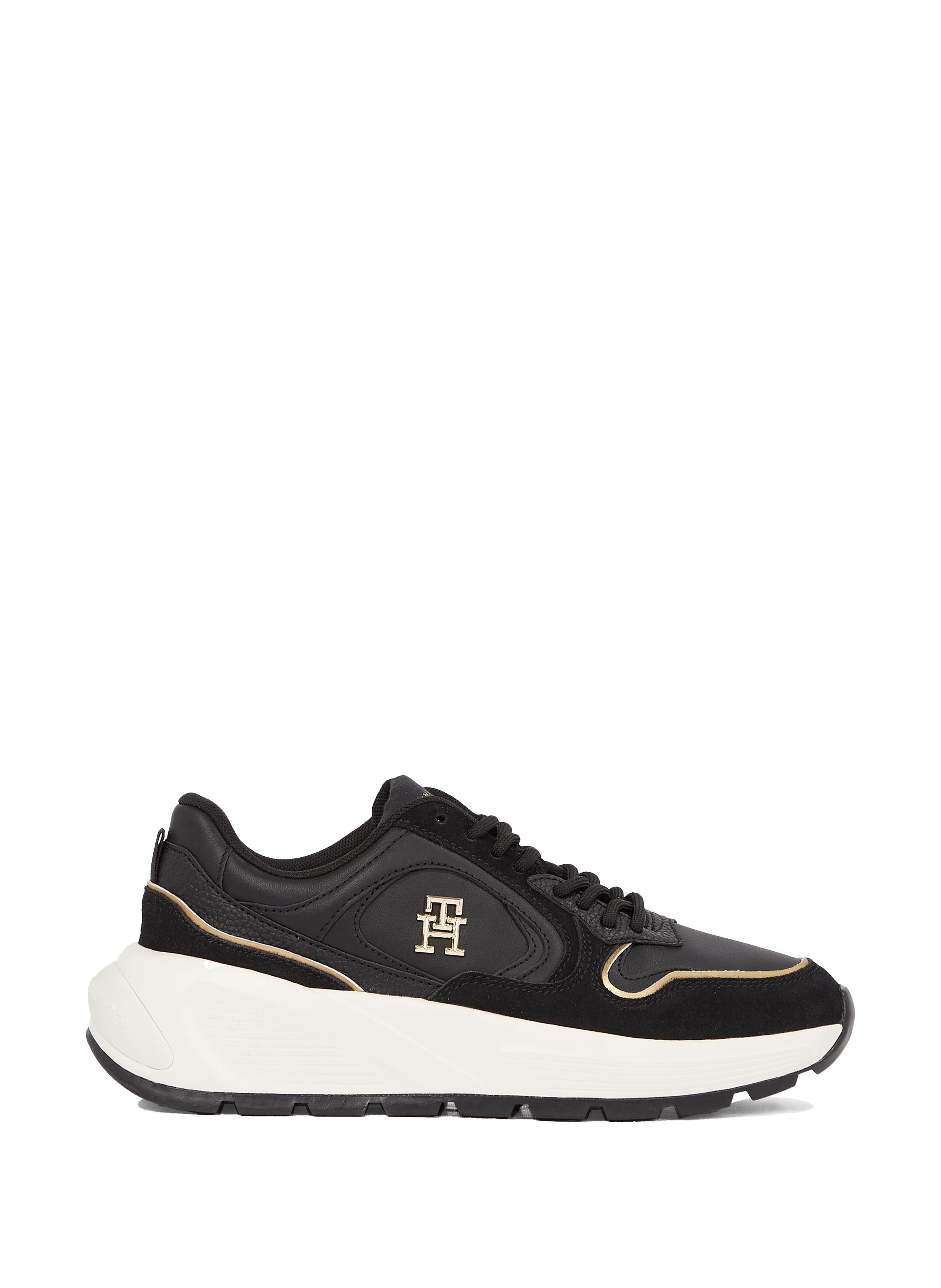 TOMMY HILFIGER Two-tone aspect

Round toe

Lace-up closure

Oversized sole

Brand logo Black