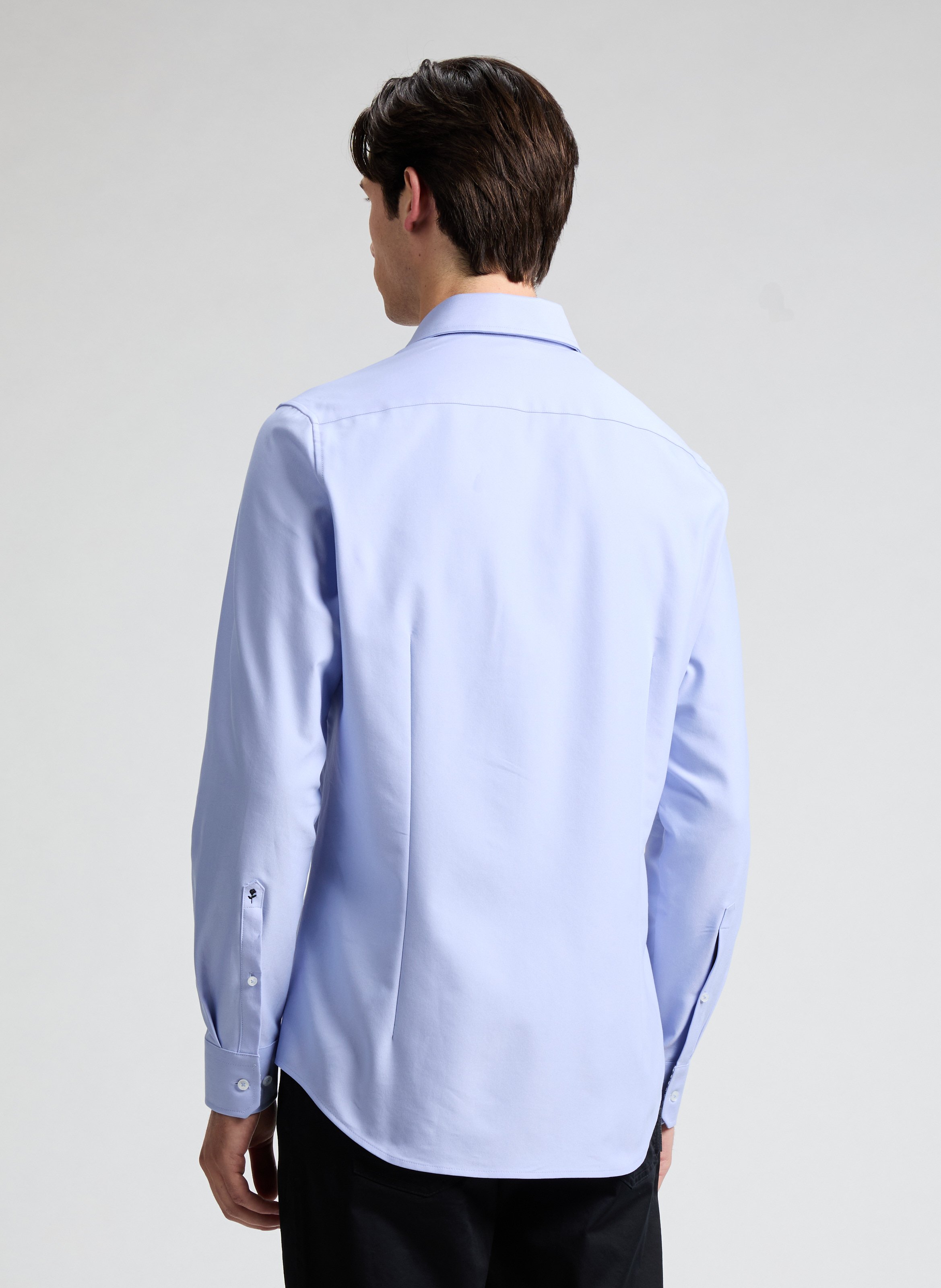 Cotton poplin shirt Blue