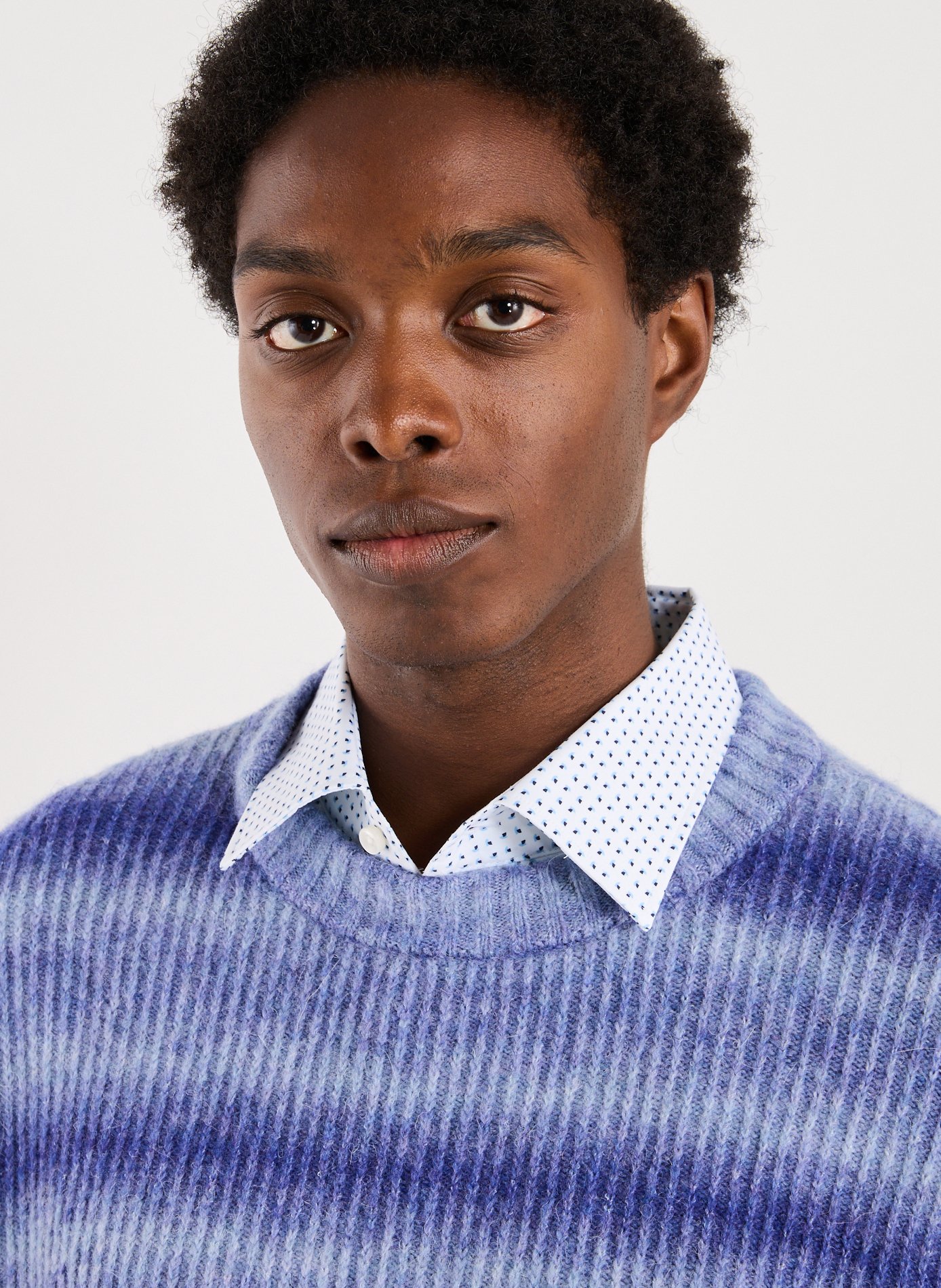 Pull côtelé col rond HUGO BLUE Bleu