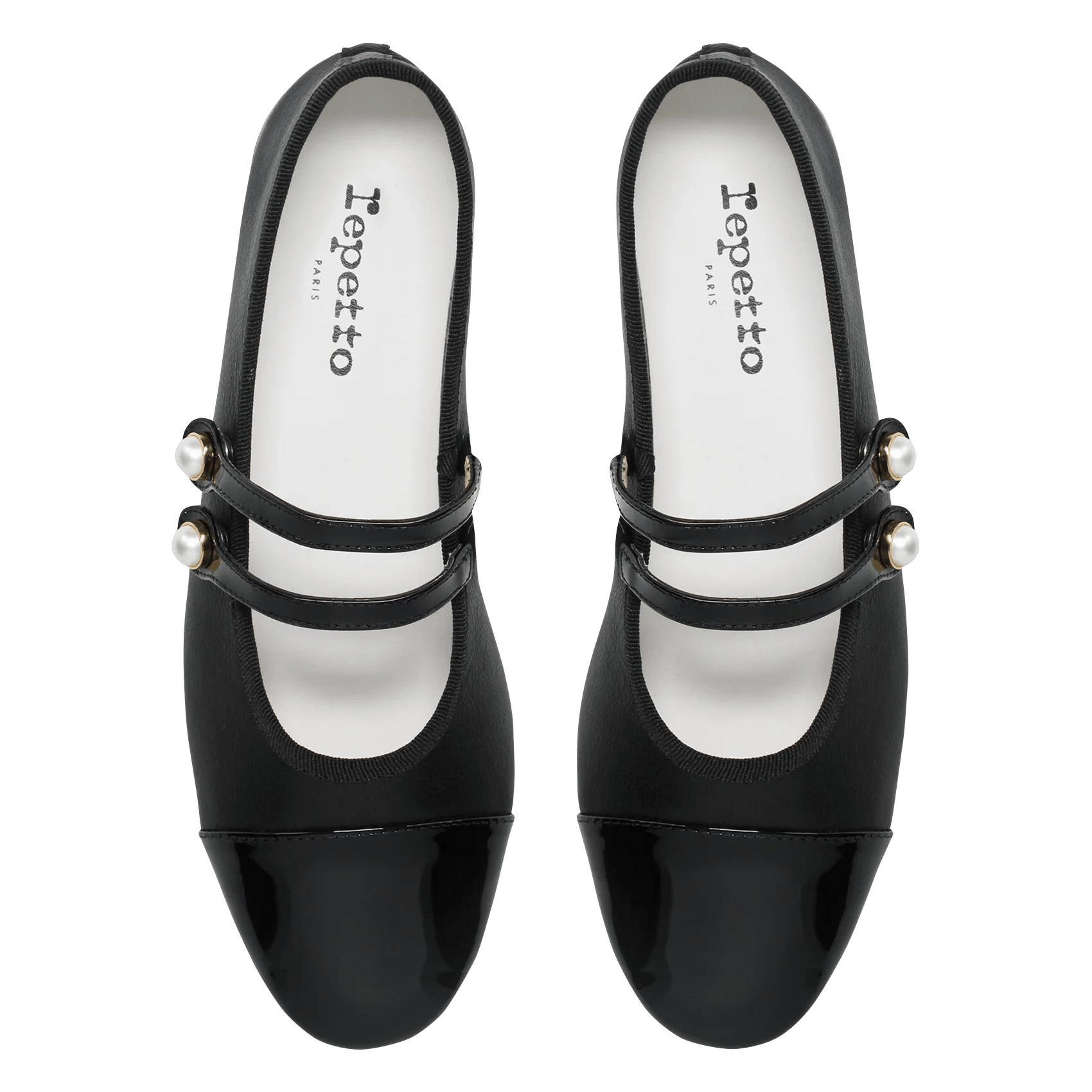 Ballerines en cuir REPETTO Noir