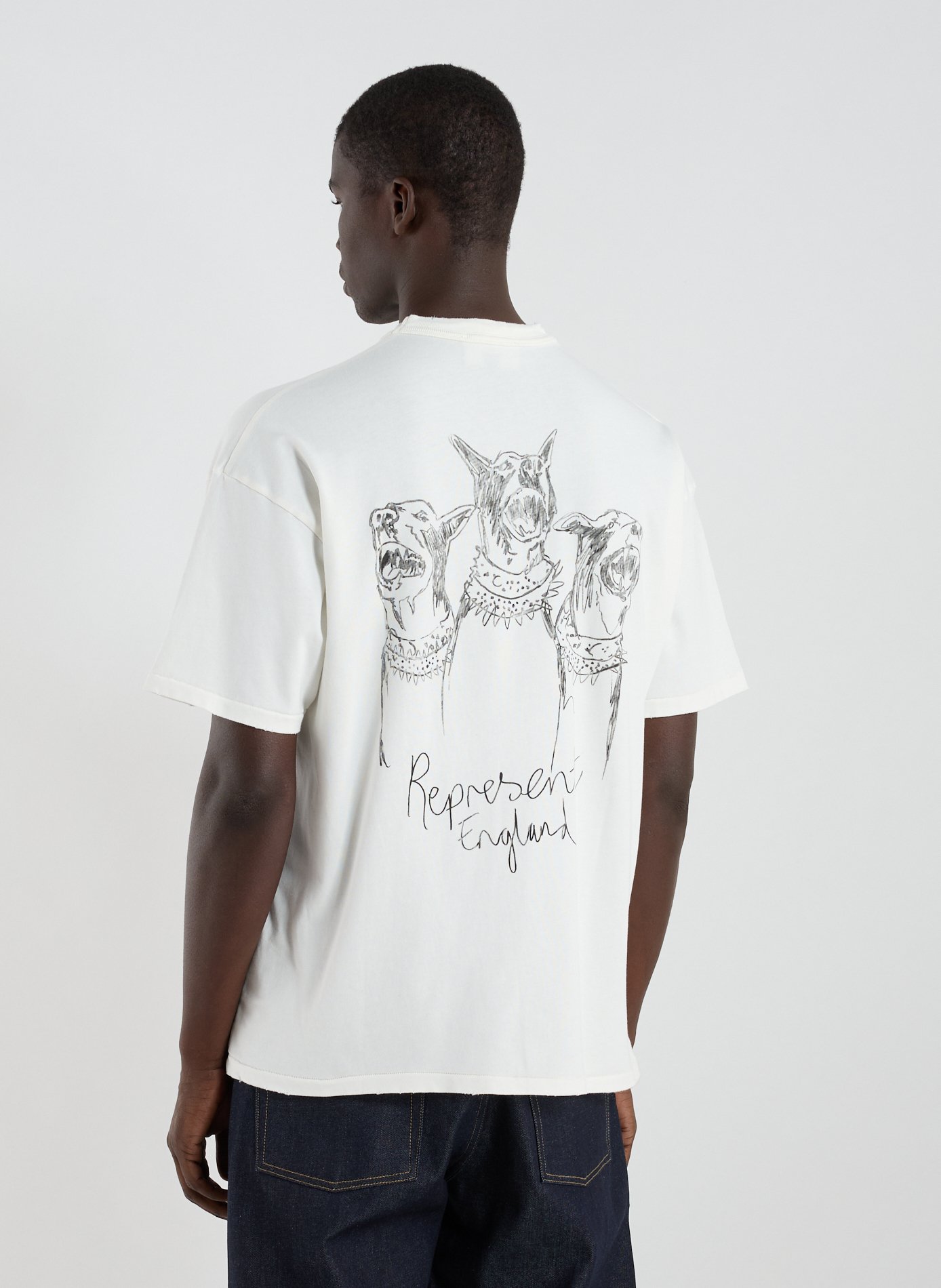 Short-sleeve printed cotton T-shirt  REPRESENT Beige