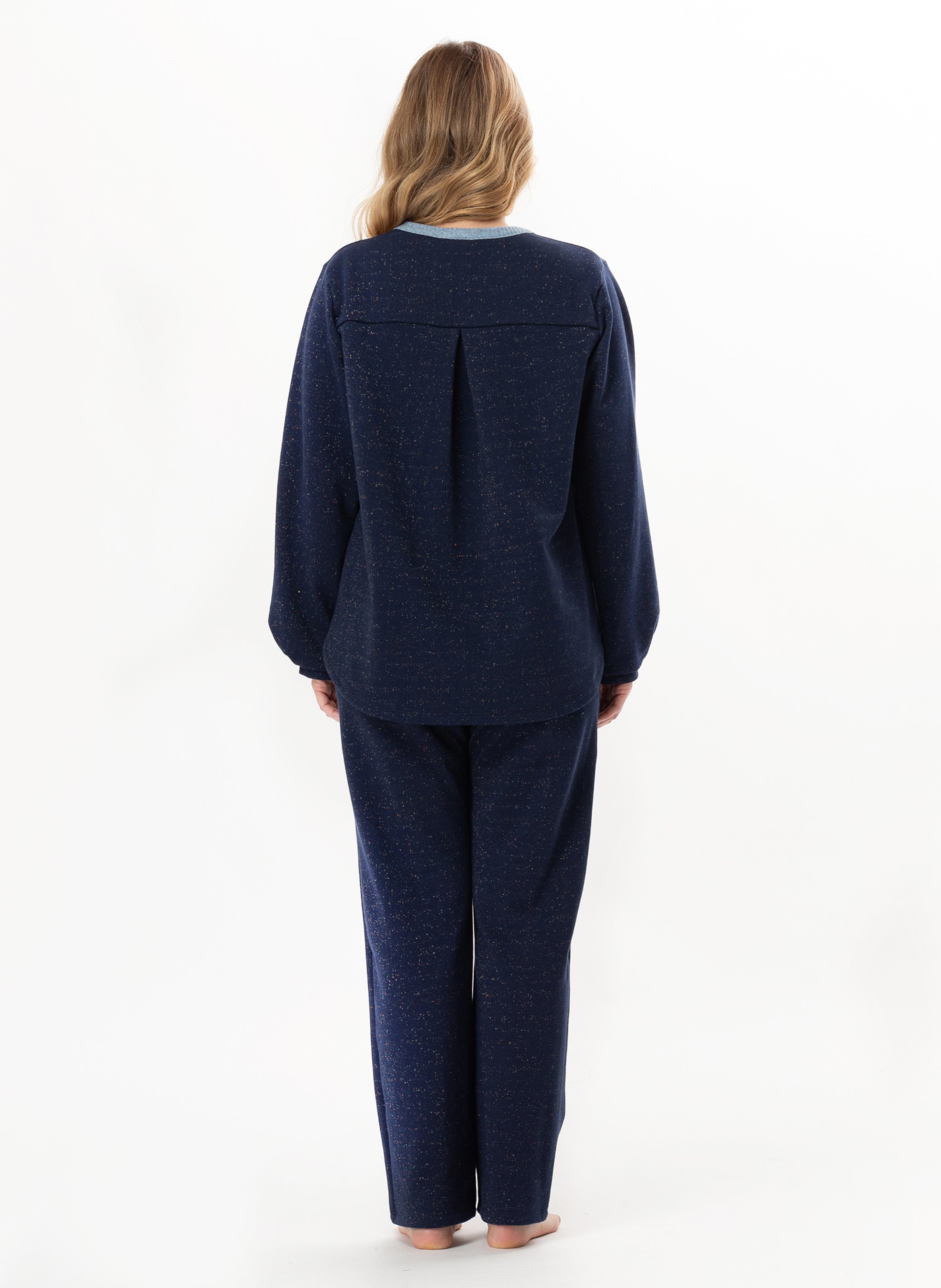 Ensemble homewear en molleton lurex eclat 112 LE CHAT Bleu