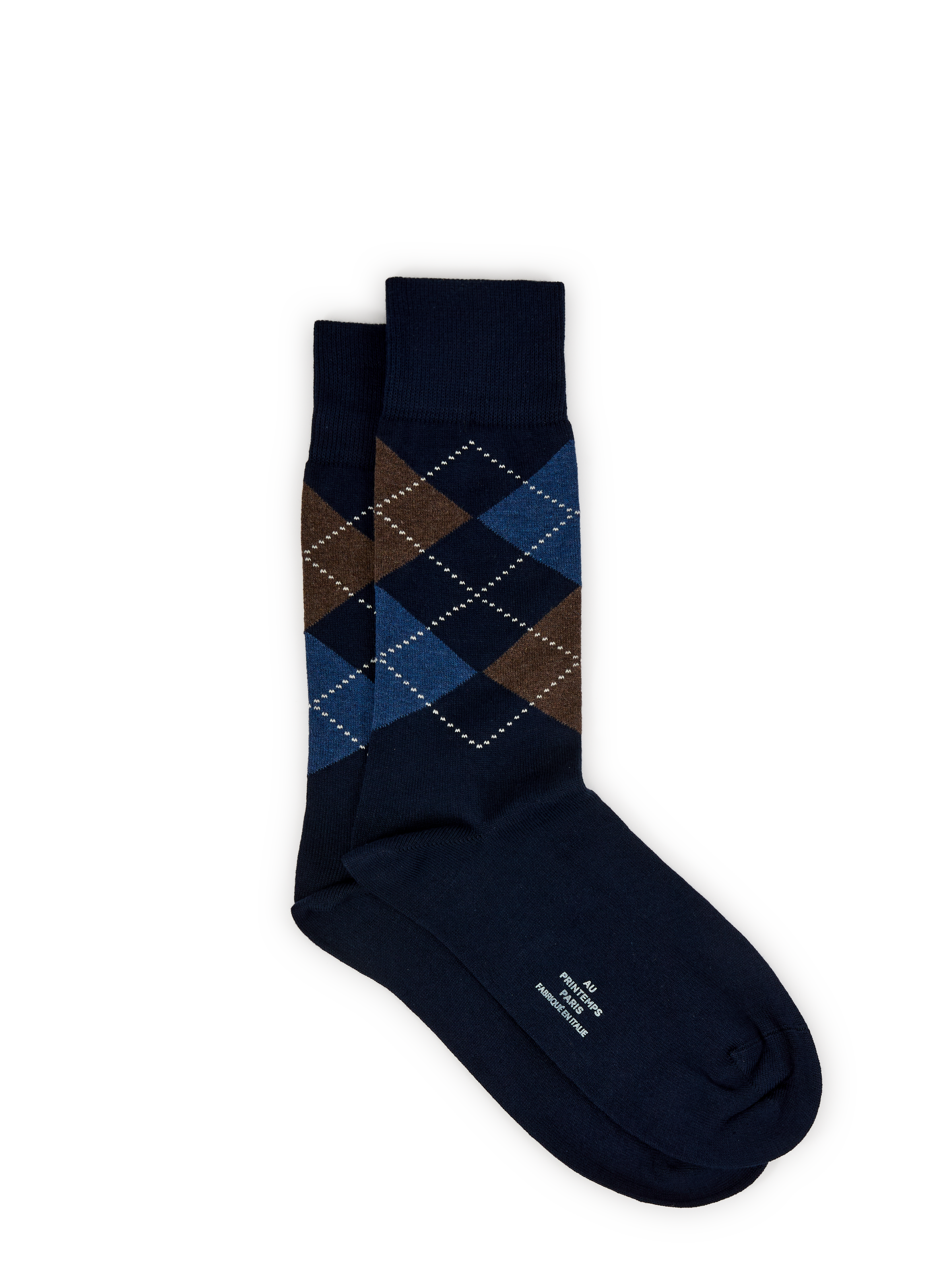 AU PRINTEMPS PARIS Chaussettes mi-hautes en coton mélangé Multicolore