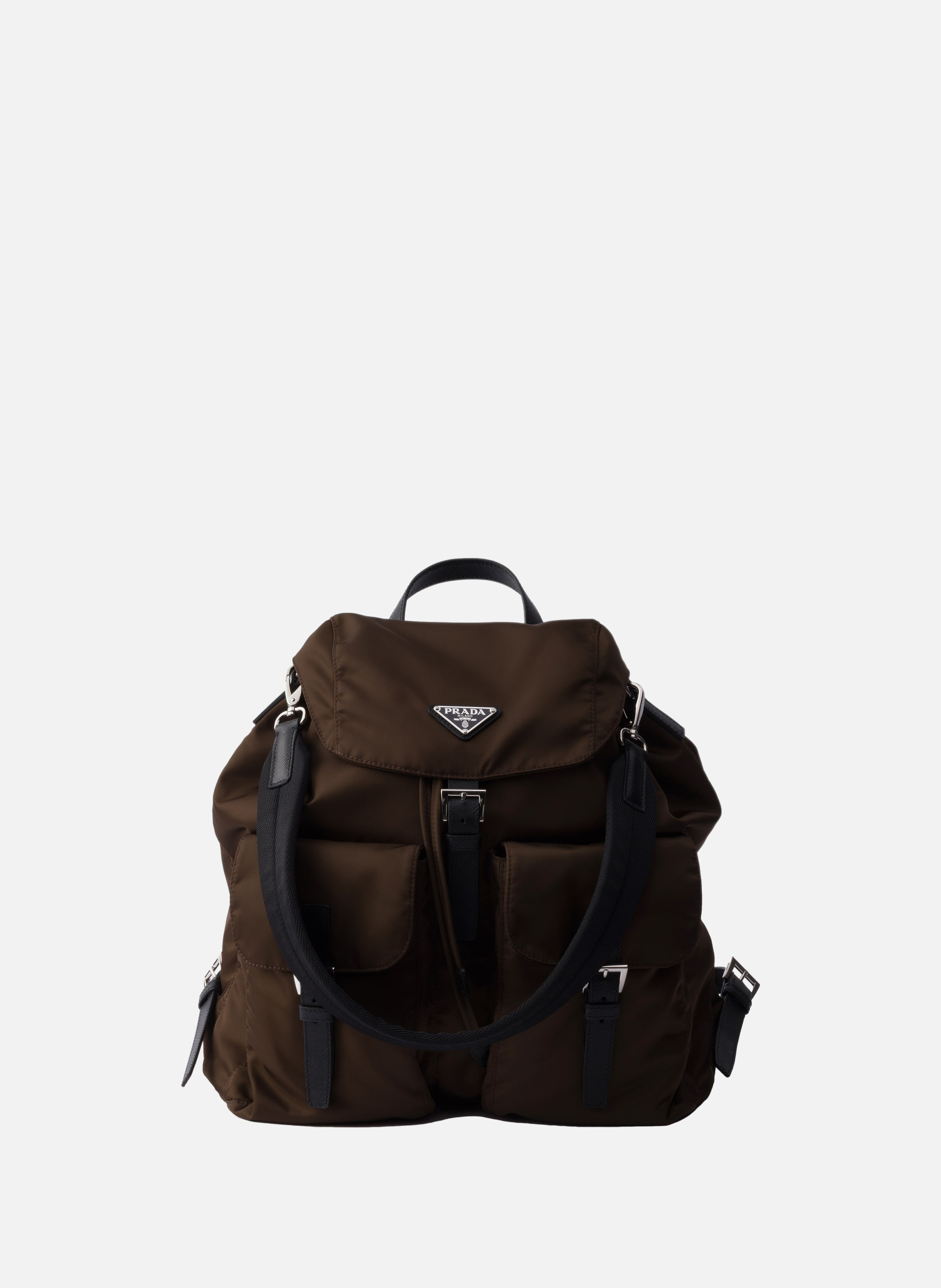 Sac à dos en re-nylon PRADA Marron