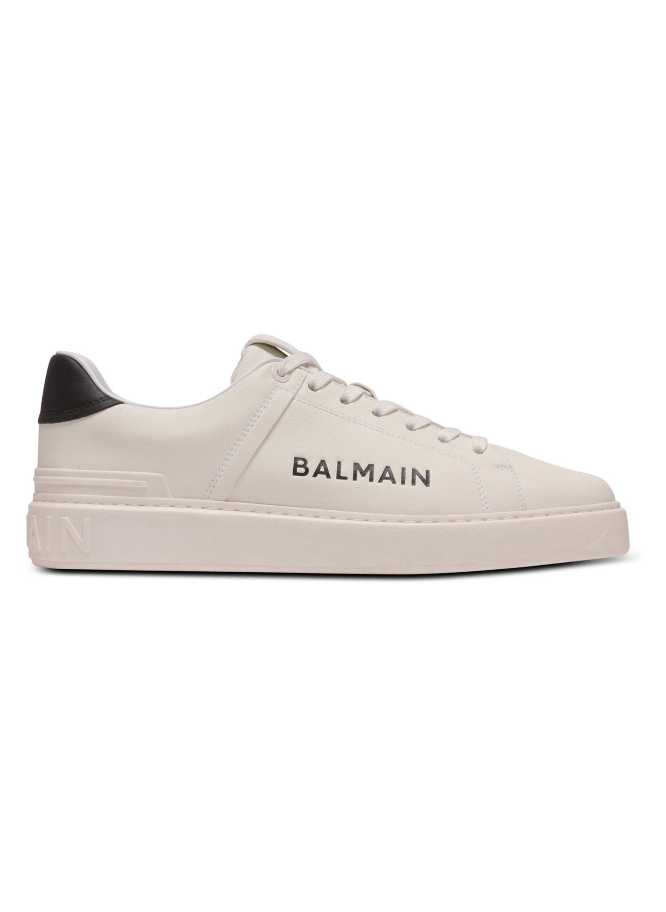 Baskets b-court en cuir de veau BALMAIN Blanc