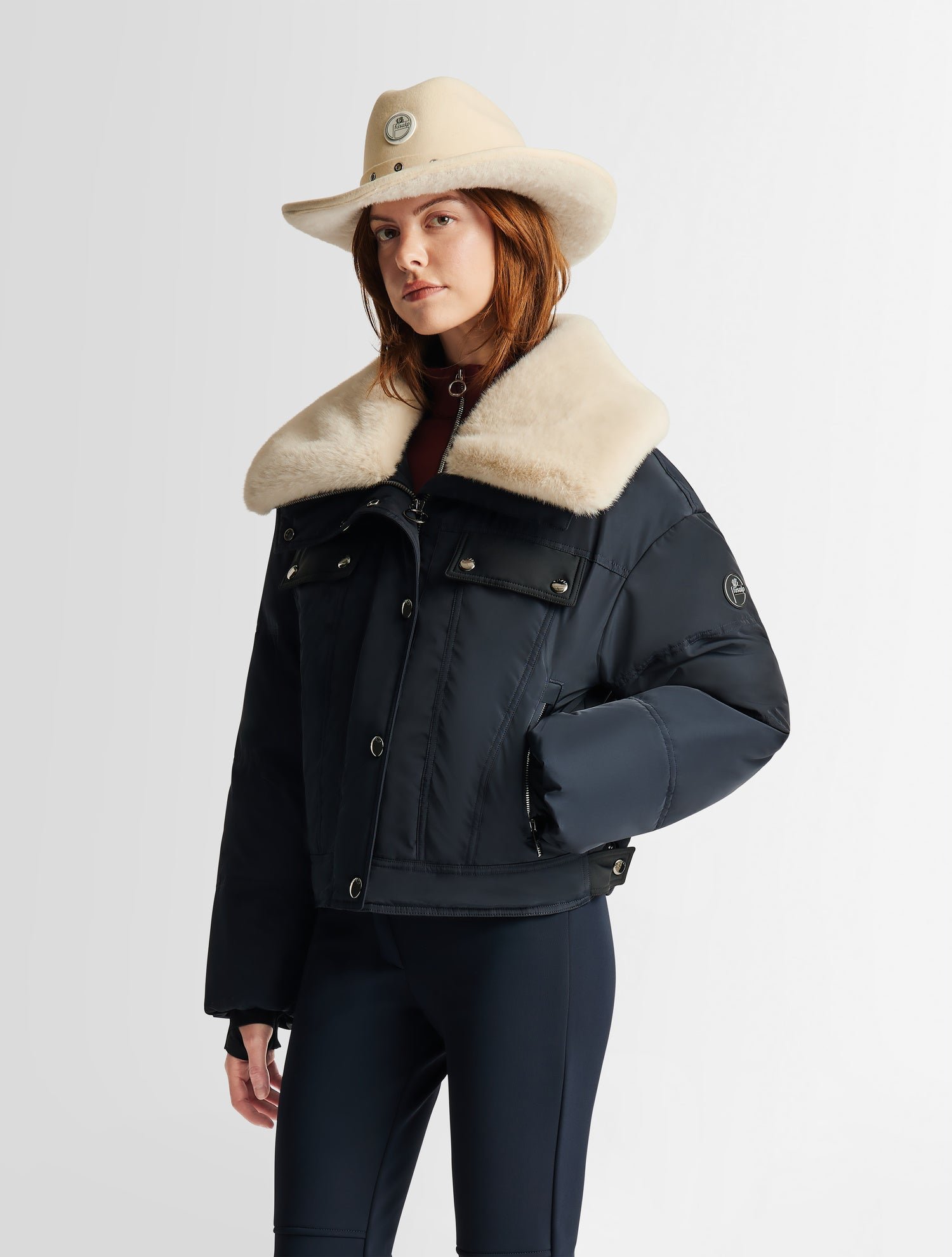 Blouson de ski lakki col panneau côtés FUSALP Bleu