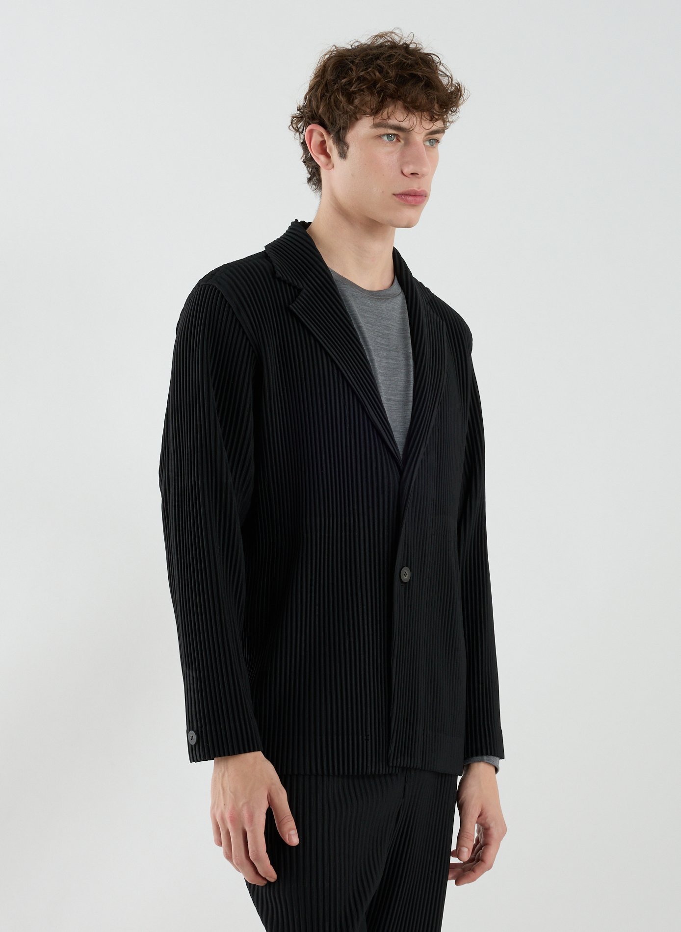 Striped Blazer HOMME PLISSE ISSEY MIYAKE Black