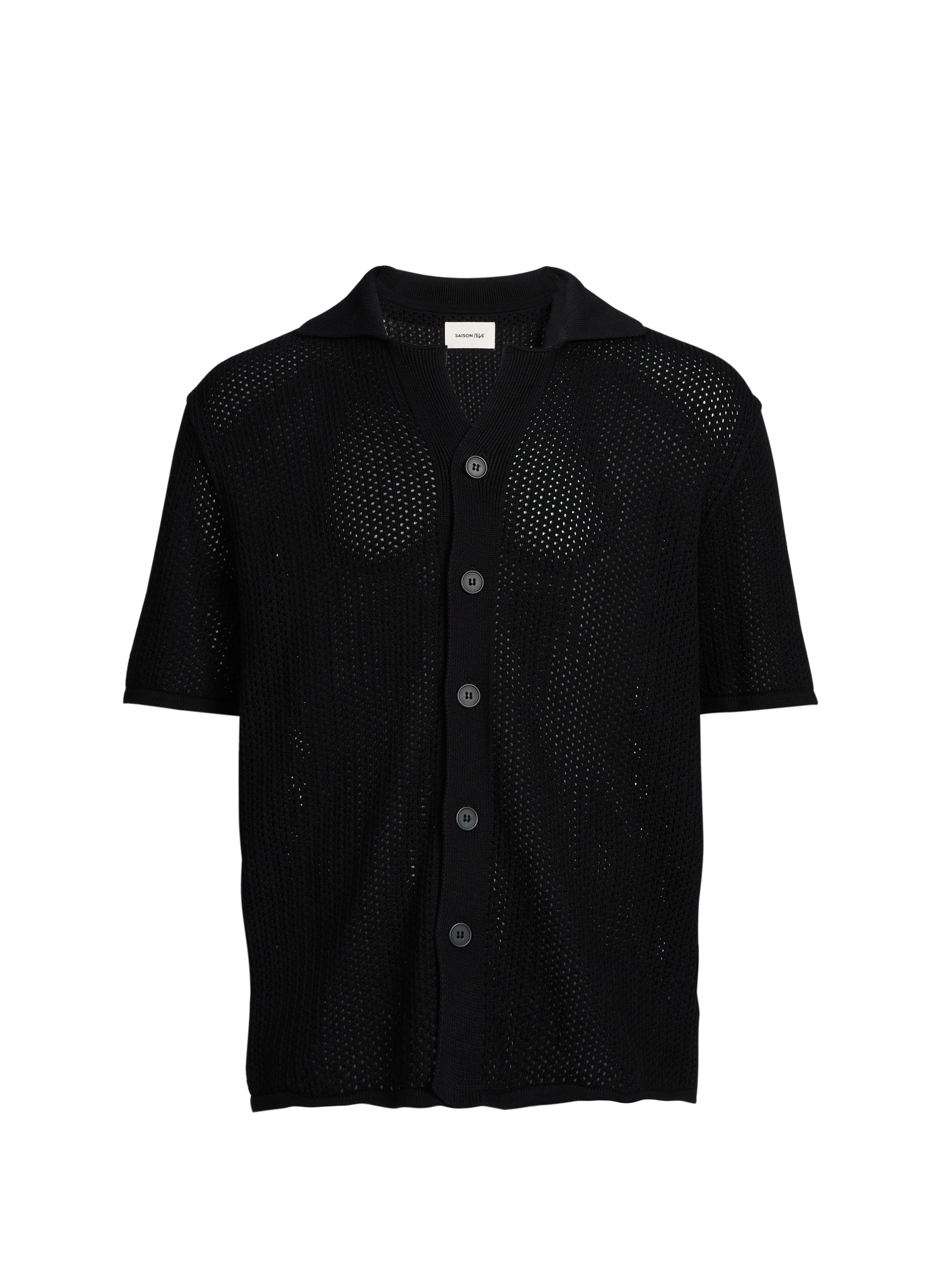 Hesch cotton openwork shirt SAISON 1865 Black