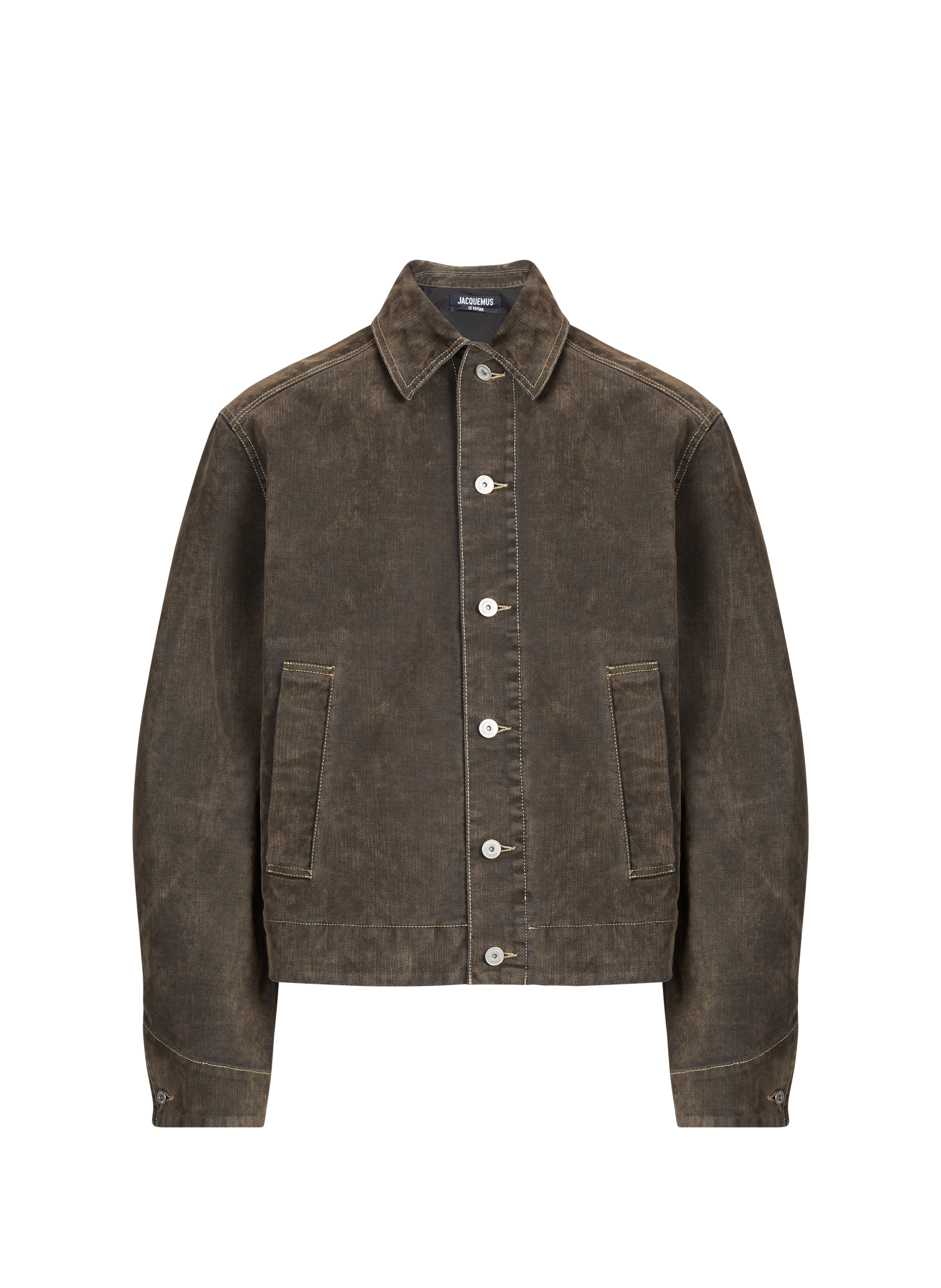 Veste droite Mirada en denim de coton JACQUEMUS Marron
