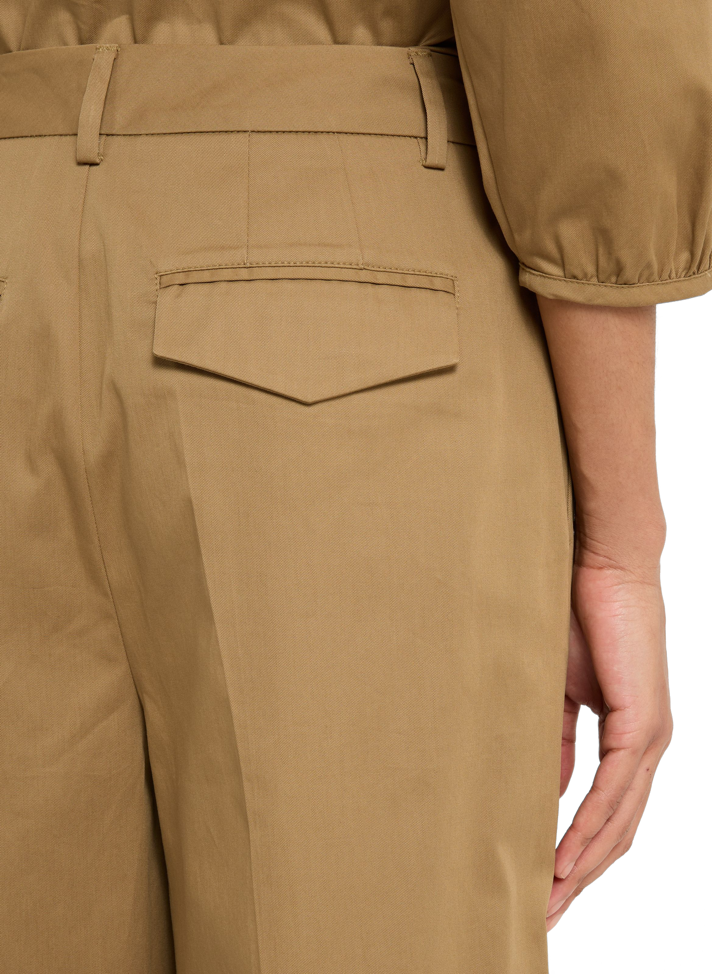 Amo pleated cotton trousers in thick fabric SAISON 1865 Brown