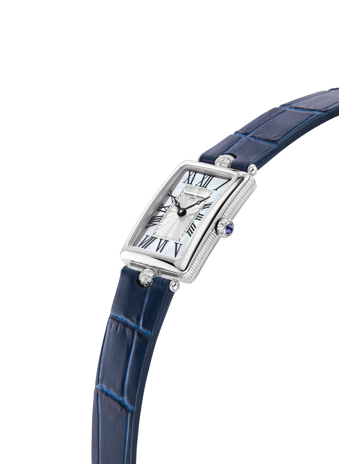 Montre quartz Classics art deco en cuir FREDERIQUE CONSTANT Blanc