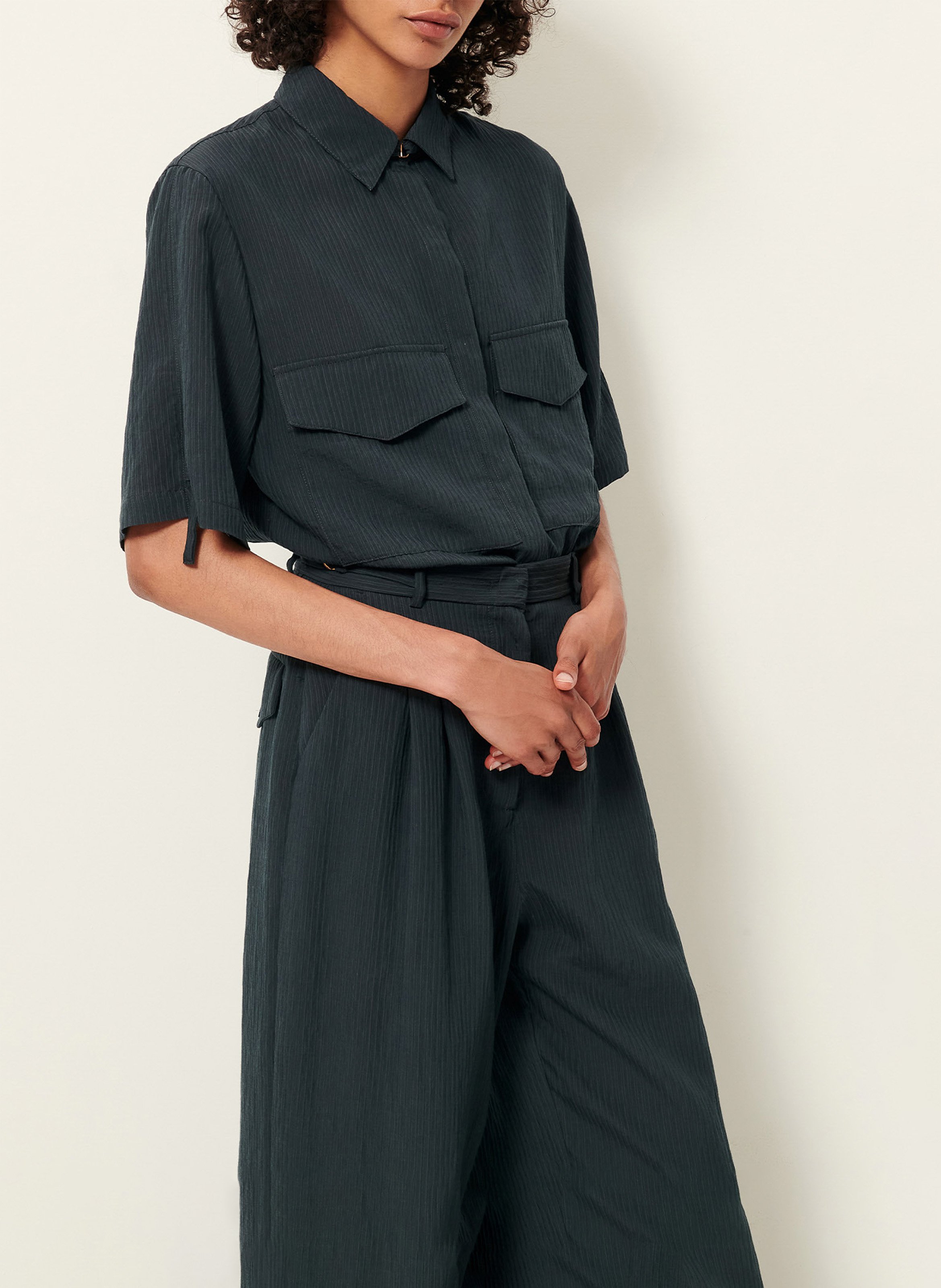 Chemise ample col classique simonin SESSUN Vert