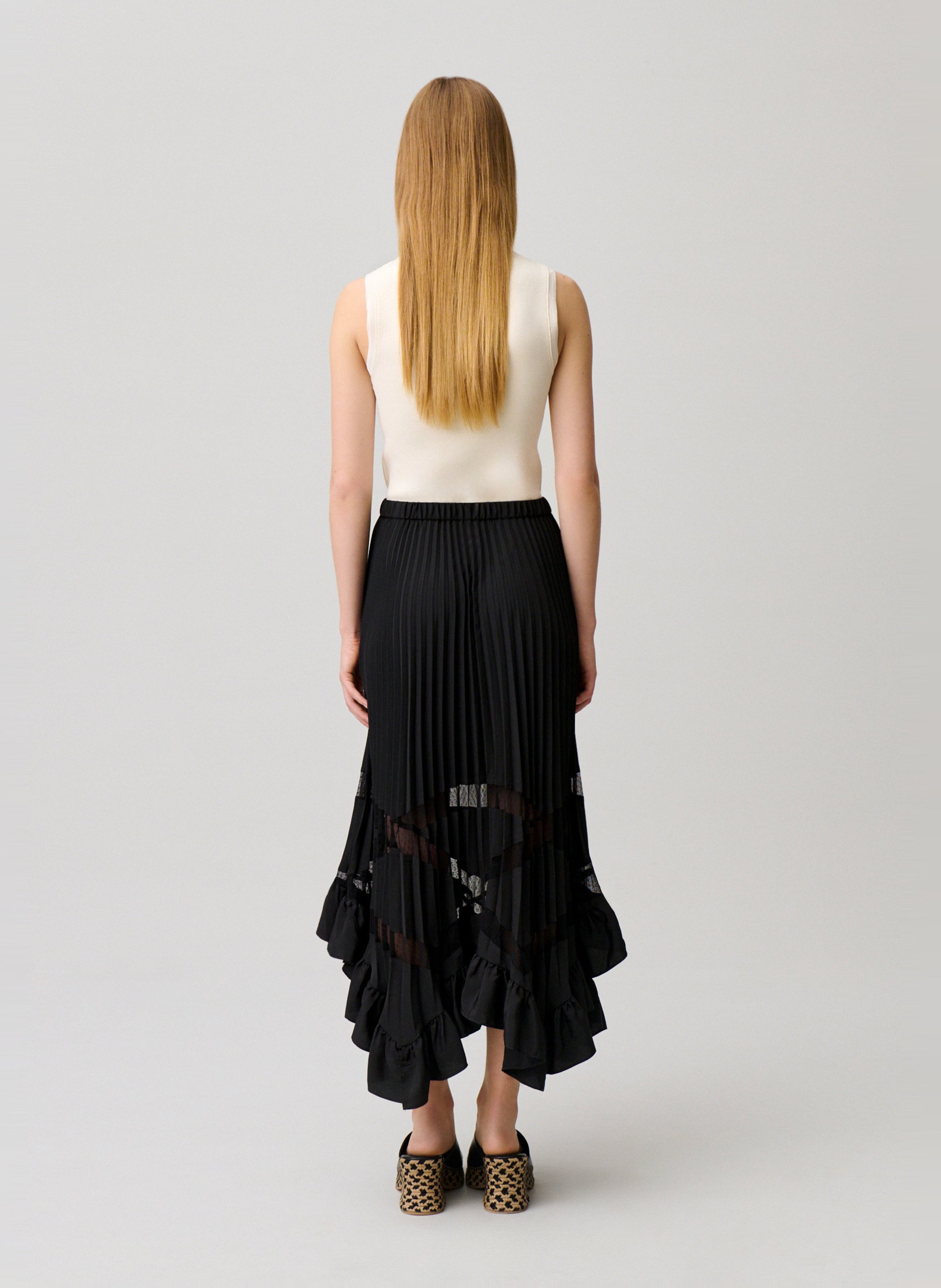 Jupe longue plissée CLAUDIE PIERLOT Noir