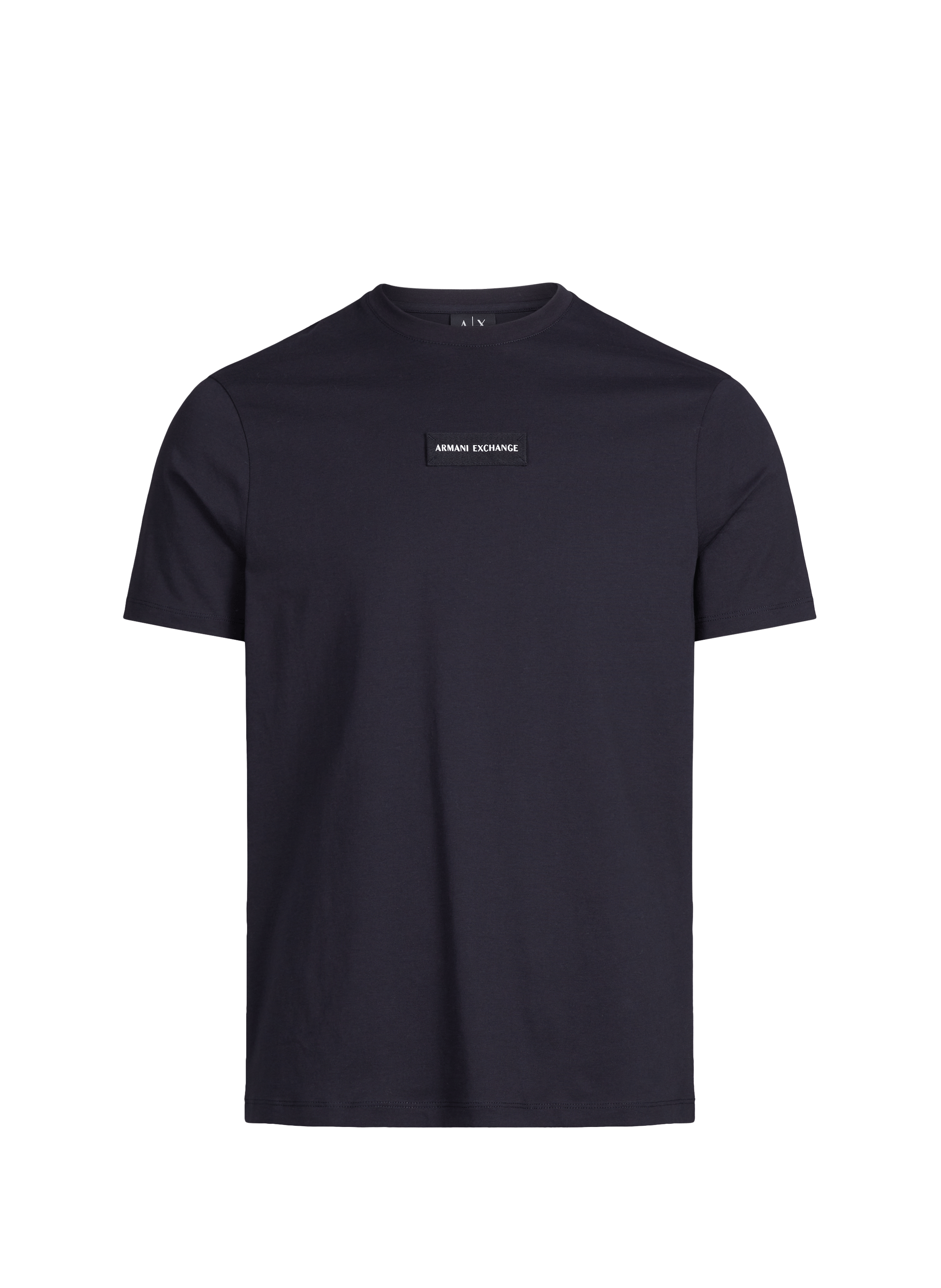 T-shirt col rond en coton ARMANI EXCHANGE Bleu