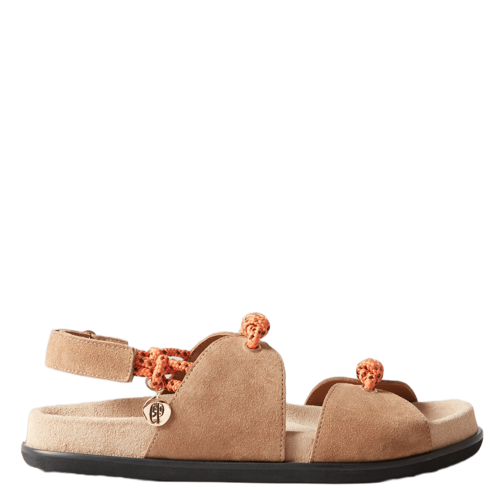 Sandales plates en cuir CLAUDIE PIERLOT Beige