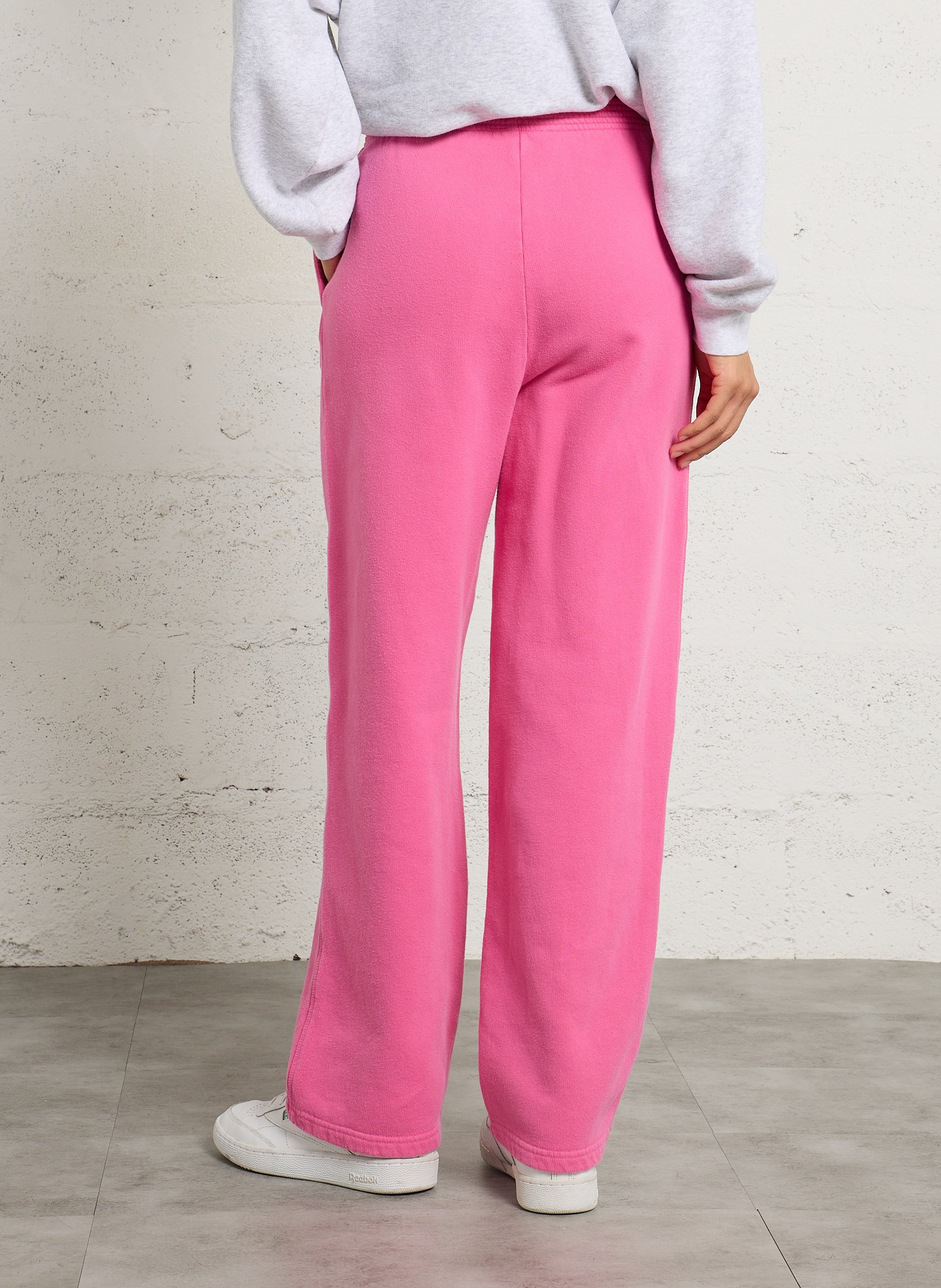 Jogging droit en coton plizzy AMERICAN VINTAGE Rose