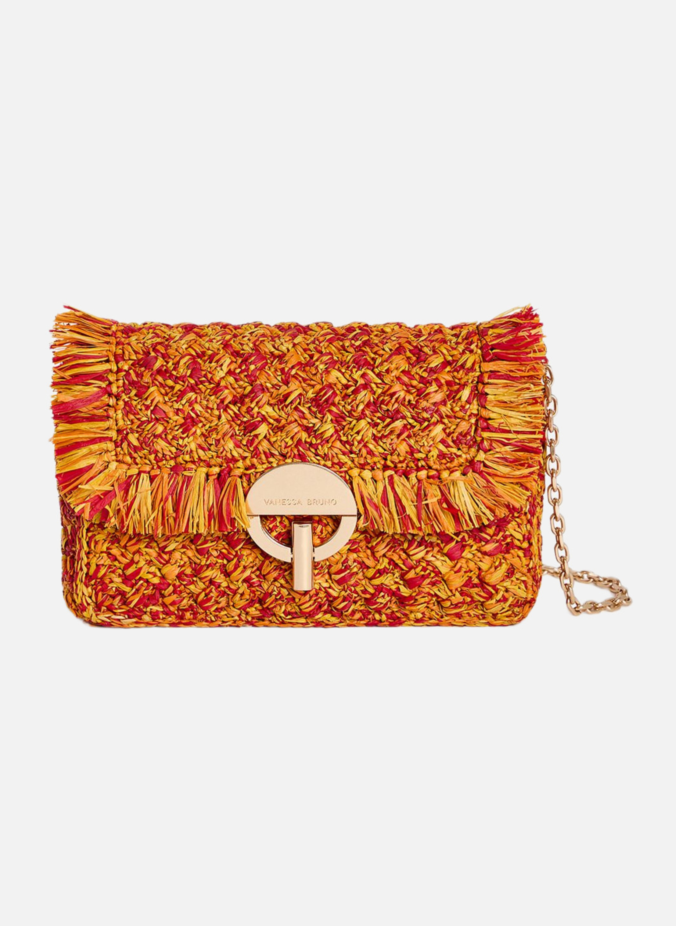 Moyen sac moon en raphia VANESSA BRUNO Multicolore