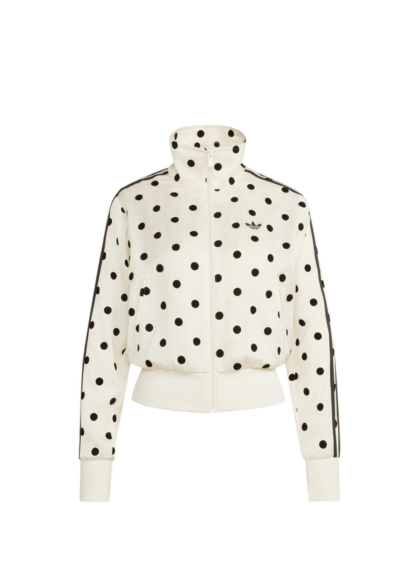 Satin Polka Dots Tracksuit Jacket ADIDAS White