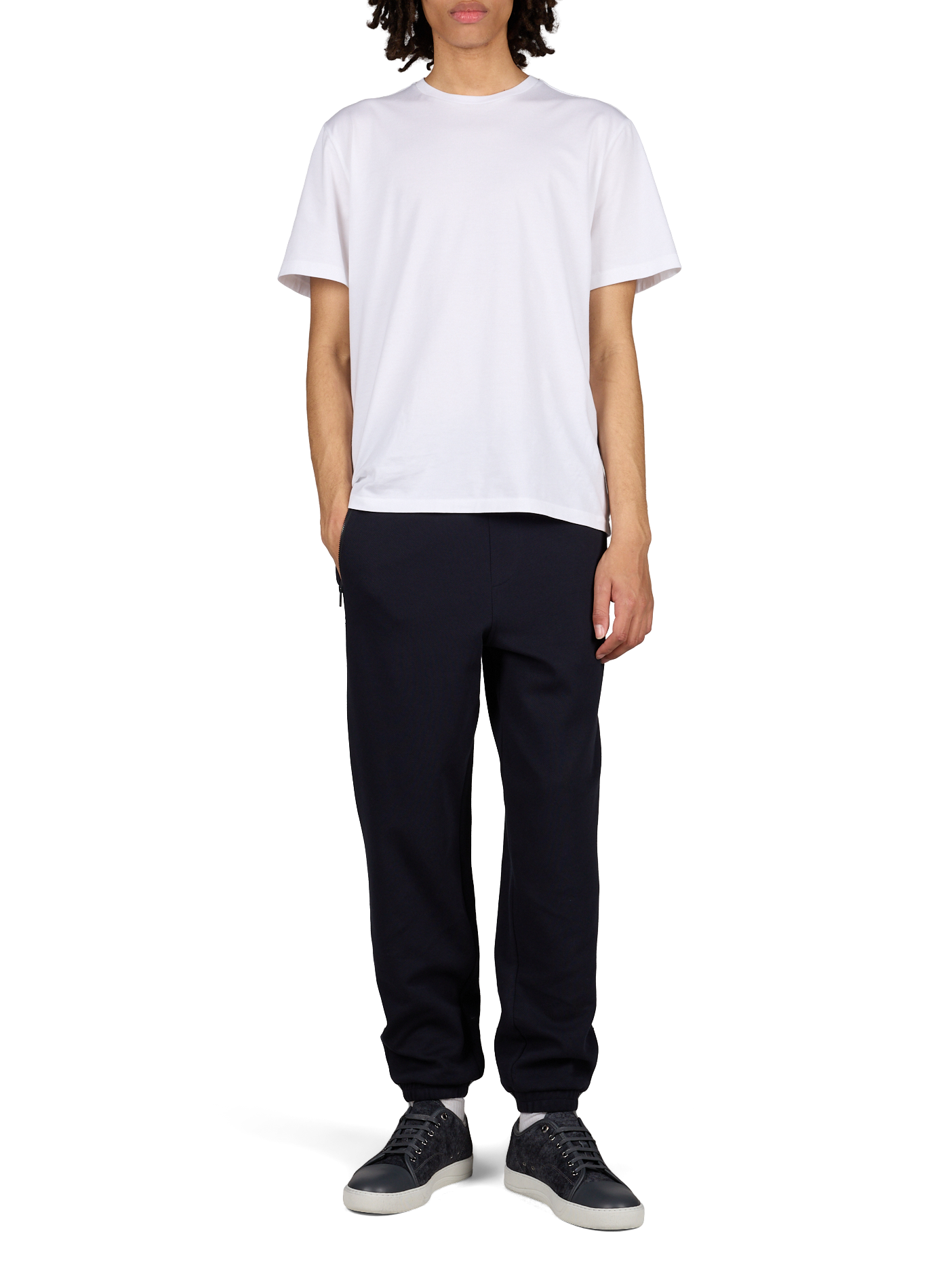 Loose-Fit Cotton Blend Trousers ARMANI EXCHANGE Blue
