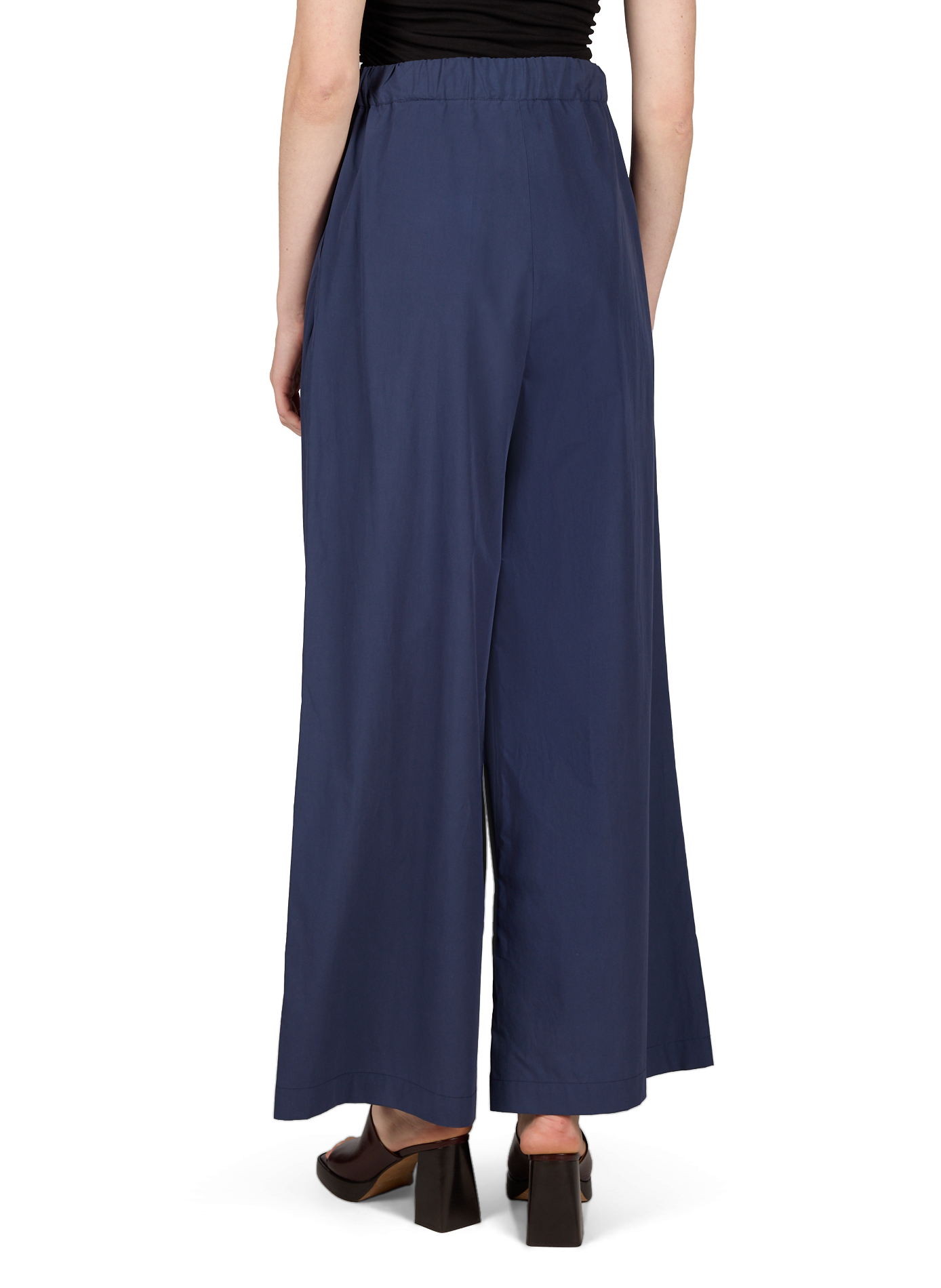 Pleated solid cotton trousers MAX MARA WEEK END Blue