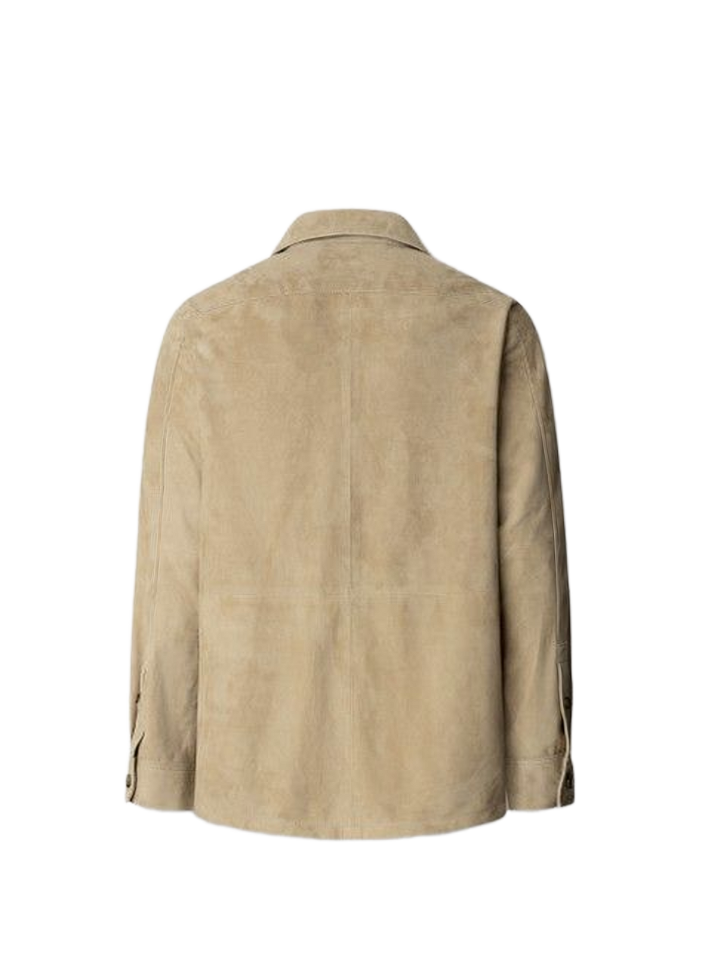 Straight jacket with suede leather pockets FACONNABLE Beige