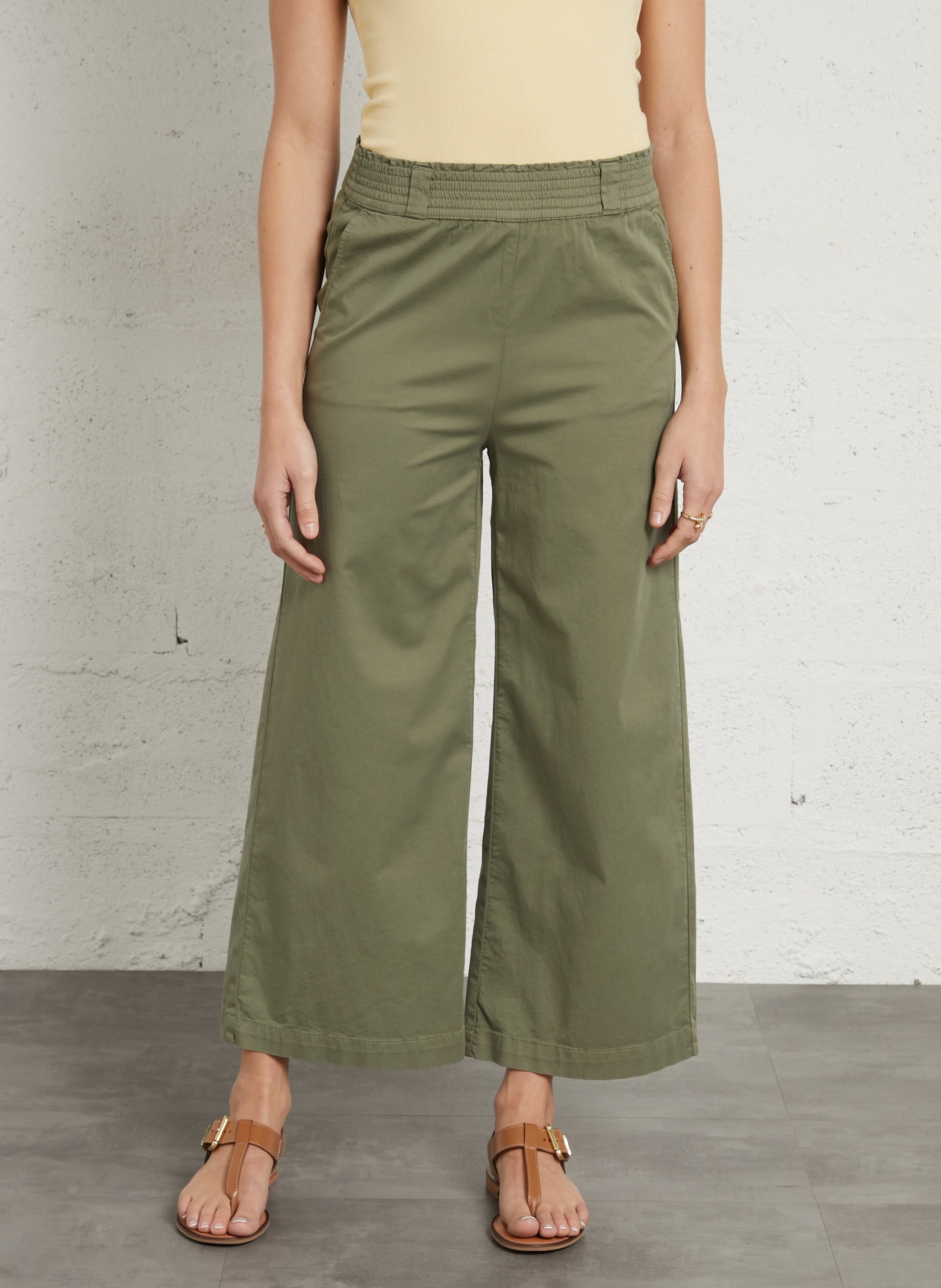 Pantalon large en coton berthie MAISON 123 Vert