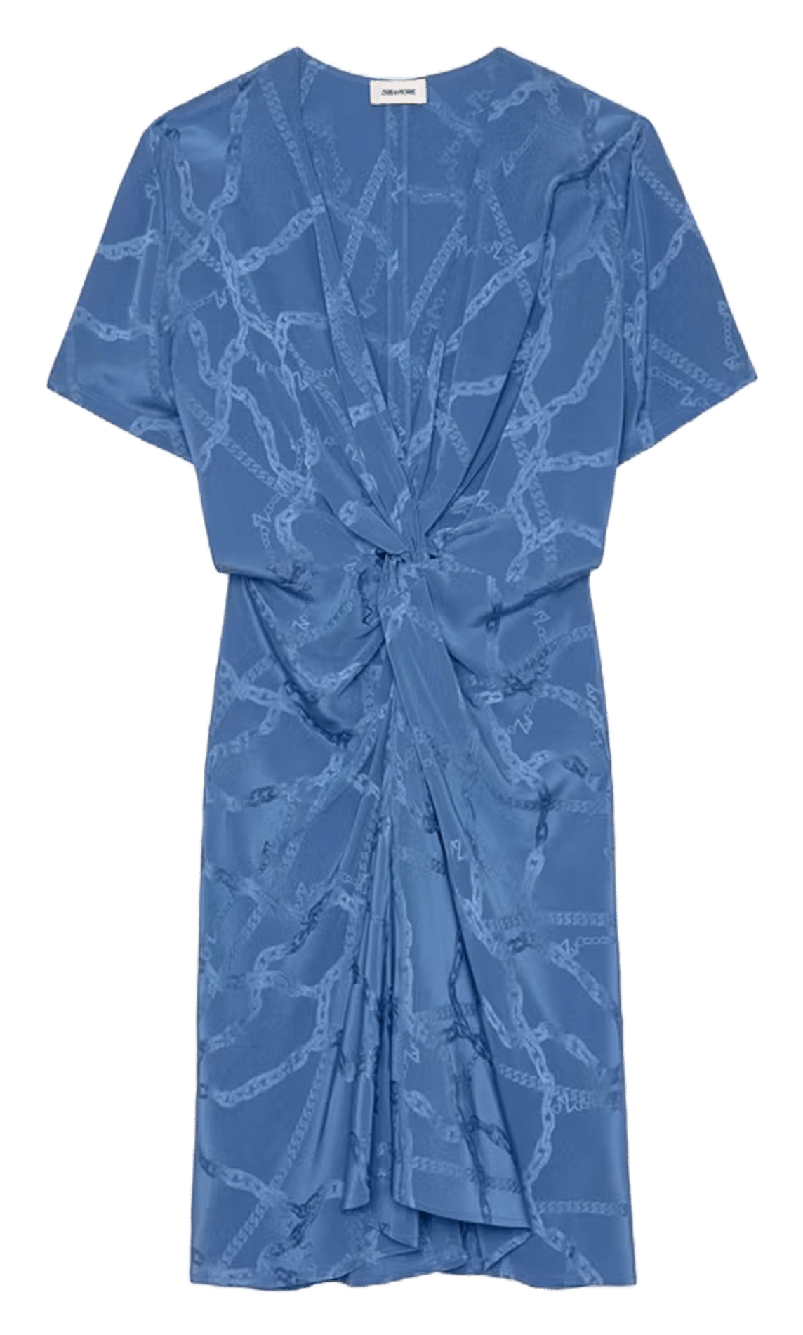 Robe courte col v en soie rozom ZADIG&VOLTAIRE Bleu