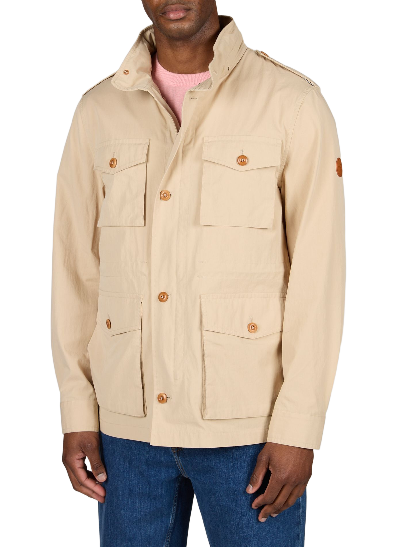 Blouson droit en coton mélangé GANT Beige